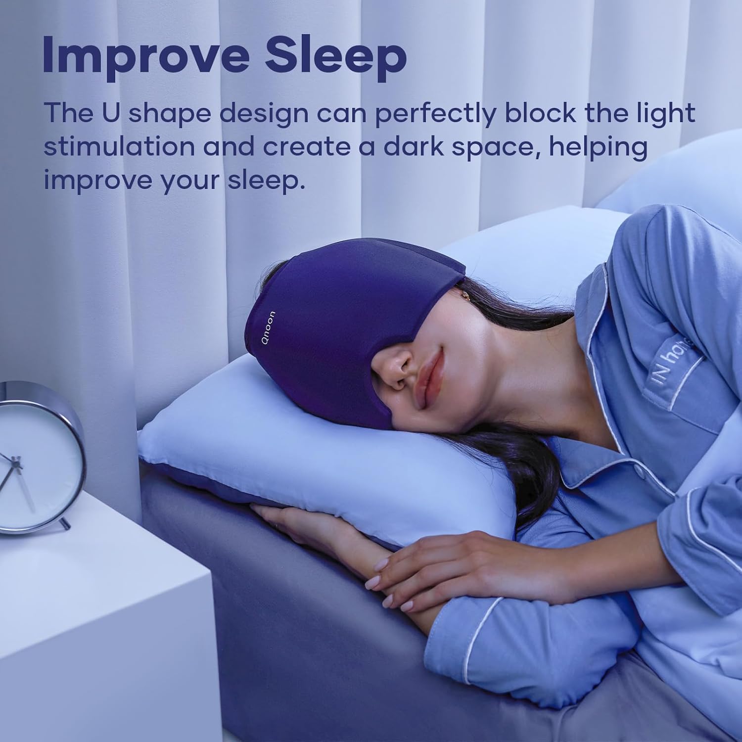 Gorro para aliviar la migraña, productos para aliviar el dolor de cabeza de migraña, máscara de gel refrescante para migraña, tensión, estrés y