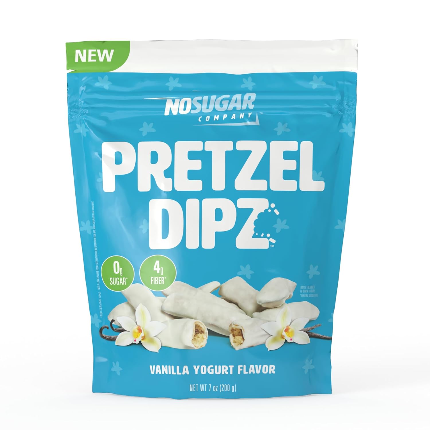 Palitos de pretzel sin azúcar, papas fritas de pretzel dietético cubiertas de yogur de vainilla, dulces, salados, crujientes, perfección crujiente,