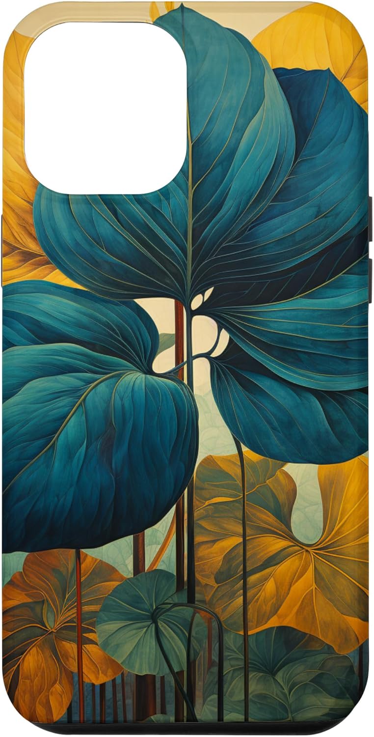 Funda para iPhone 13 Pro Max Monstera Leaf Pattern Hermosa planta tropical Art