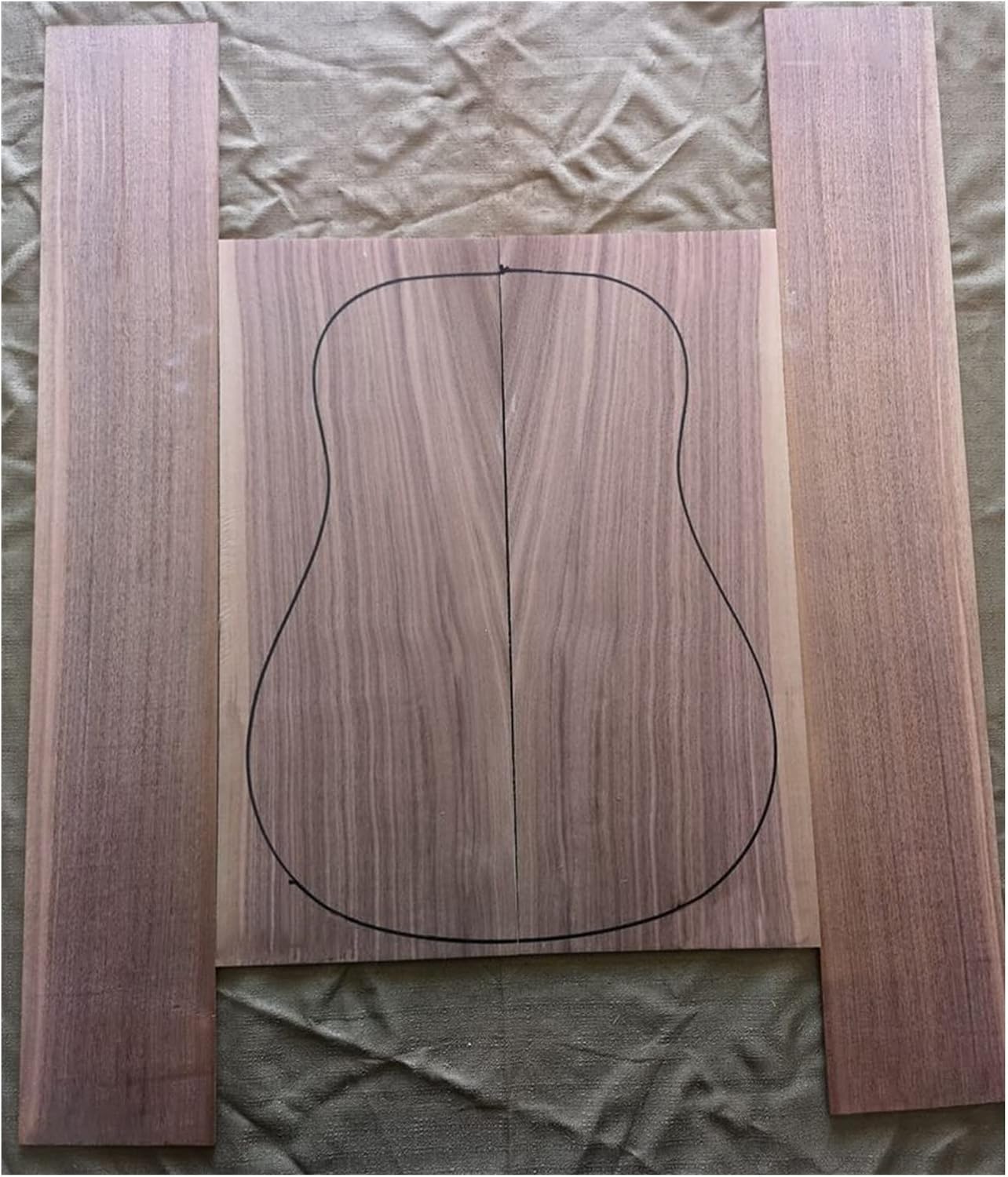 Cuerpo de guitarra sin terminar, 1 juego de guitarra trasera y lateral, kit de guitarra de 41 pulgadas, material de fabricación de guitarra (color