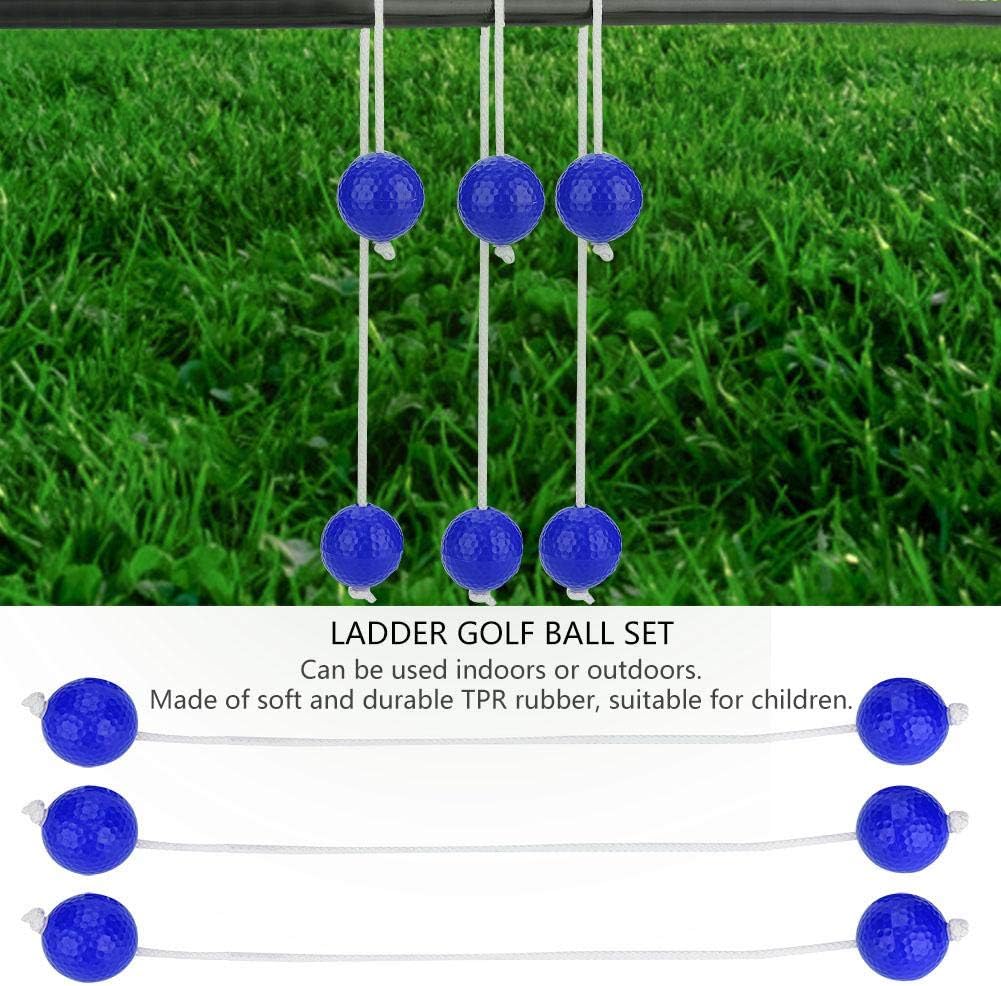 Dioche pelotas de escalera, 3 pares de pelotas de golf, bolas de repuesto para bolas deportivas, 2 colores
