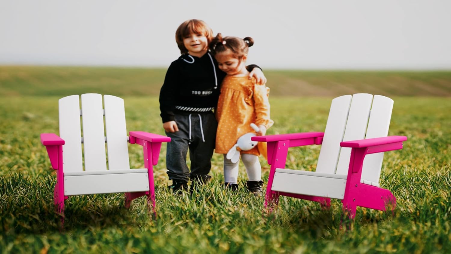 RESINTEAK – Silla Adirondack para niños, sillas de plástico para jugar en interiores y exteriores, juego cómodo para fogata, fogata, patio y