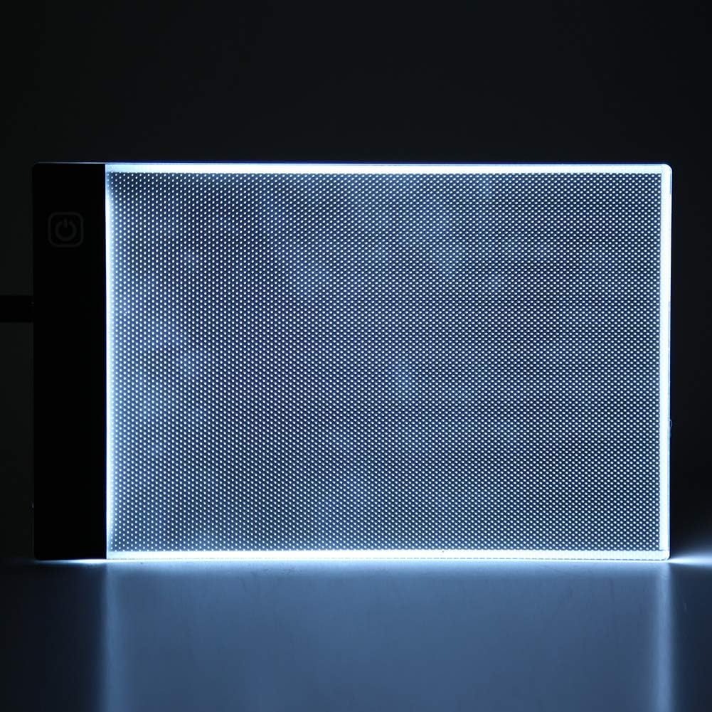 Caja de luz de rastreo, brillo A5 ajustable 3 niveles de atenuación LED almohadilla de luz para animación, diseño de pintura, dibujo, boceto
