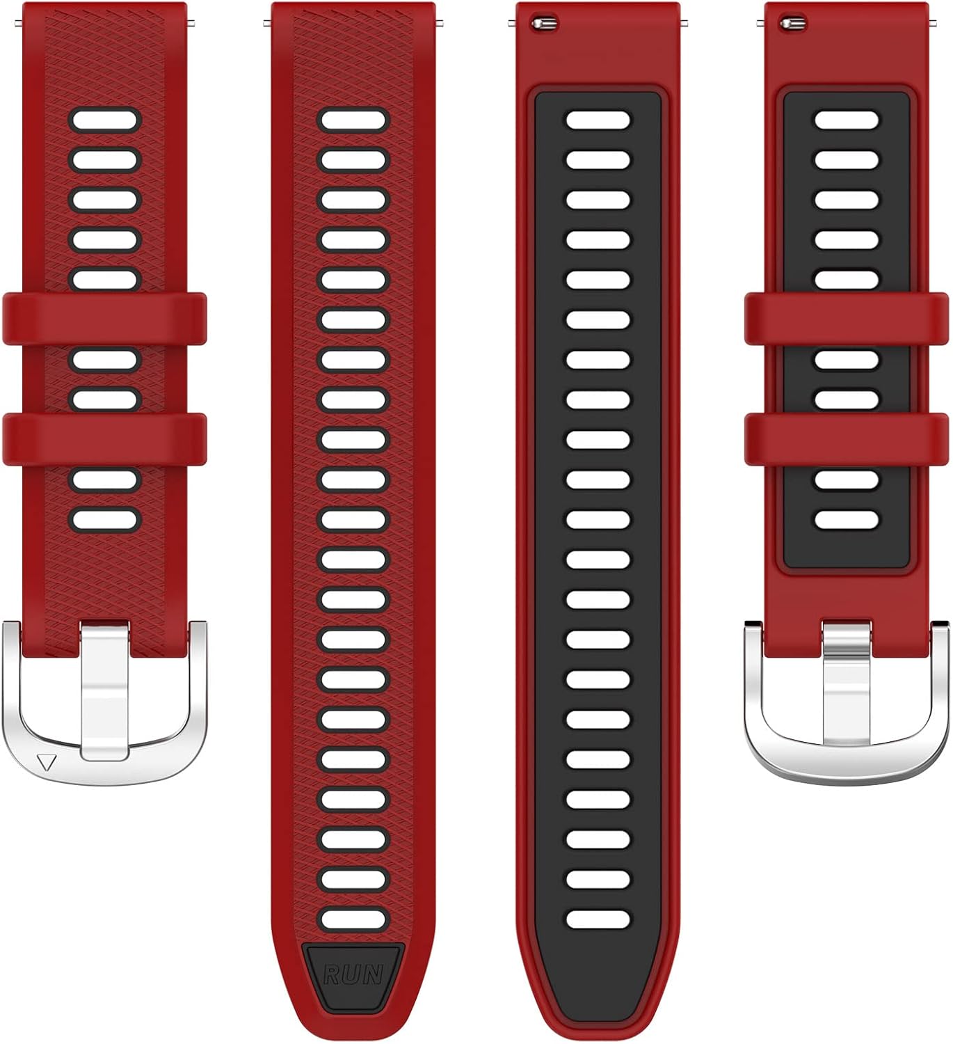 Bandas de silicona diseñadas para NiUFFiT Smart Watch P66LW36LW47 Smartwatch Paquete de 6 correas de 0.866 pulgadas de liberación rápida ajustables