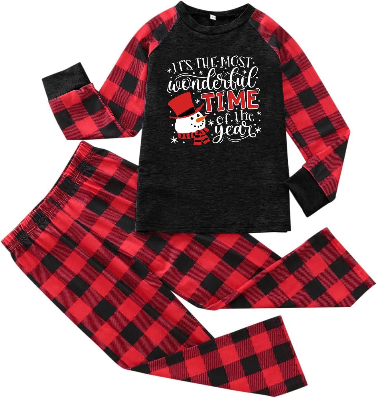 Pijamas de Navidad para la familia, conjunto a juego de camisetas de manga larga y pantalones, camisones navideños con Feliz Navidad