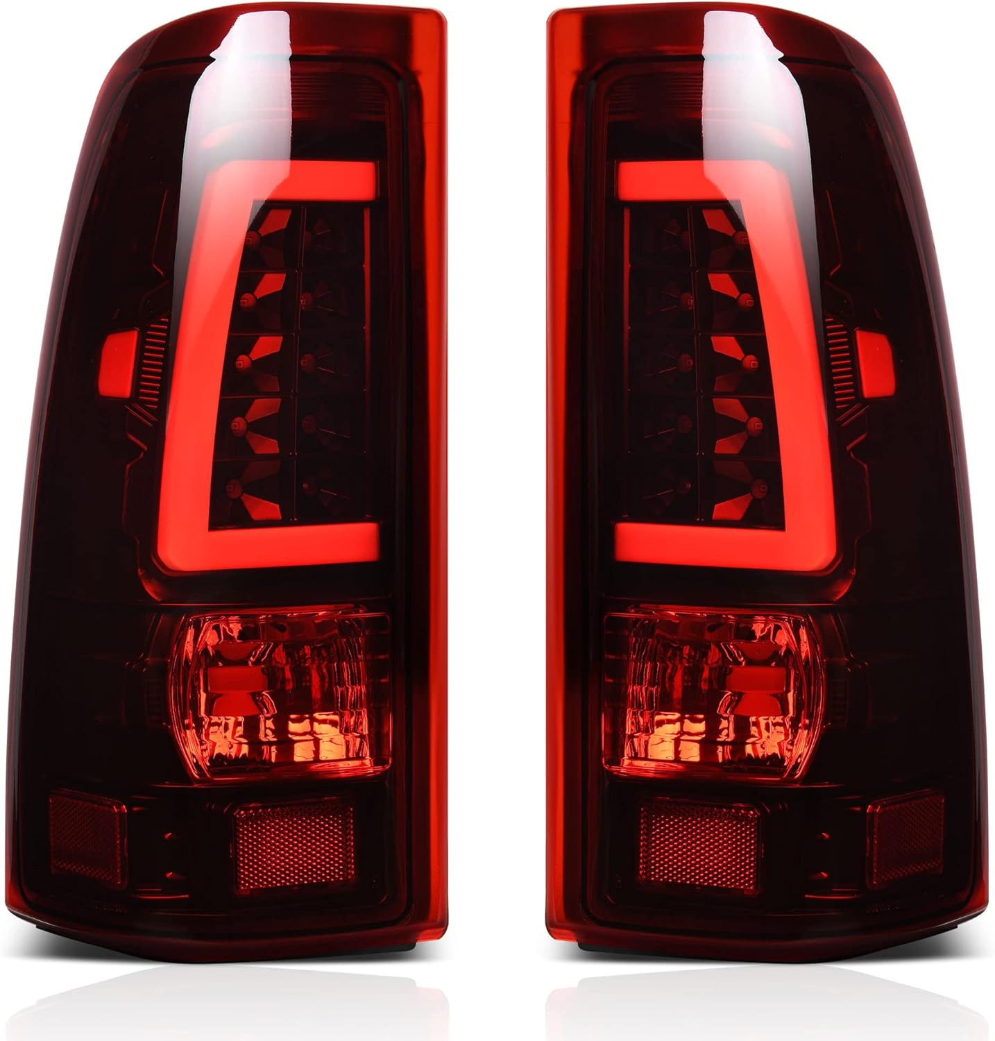 AUTOSAVER88 Conjunto de luz trasera LED compatible con Chevy Silverado 15001500HD25002500HD, Silverado 3500 2004-2006, Silverado 3500 2004-2006,