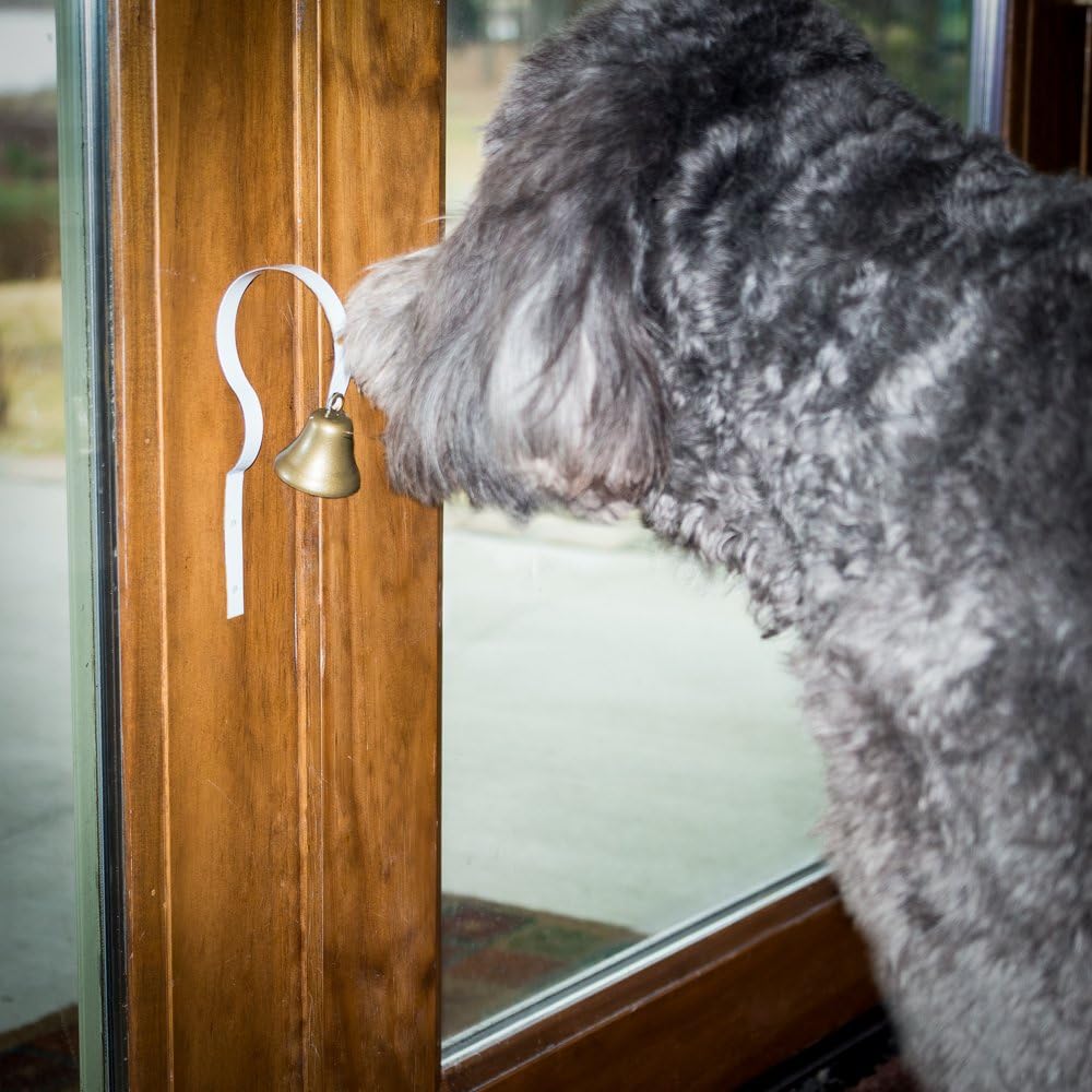 Campana de entrenamiento para perros GoGo Bell, timbre para perros, tu cachorro te avisa cuando necesita orinar, Blanco