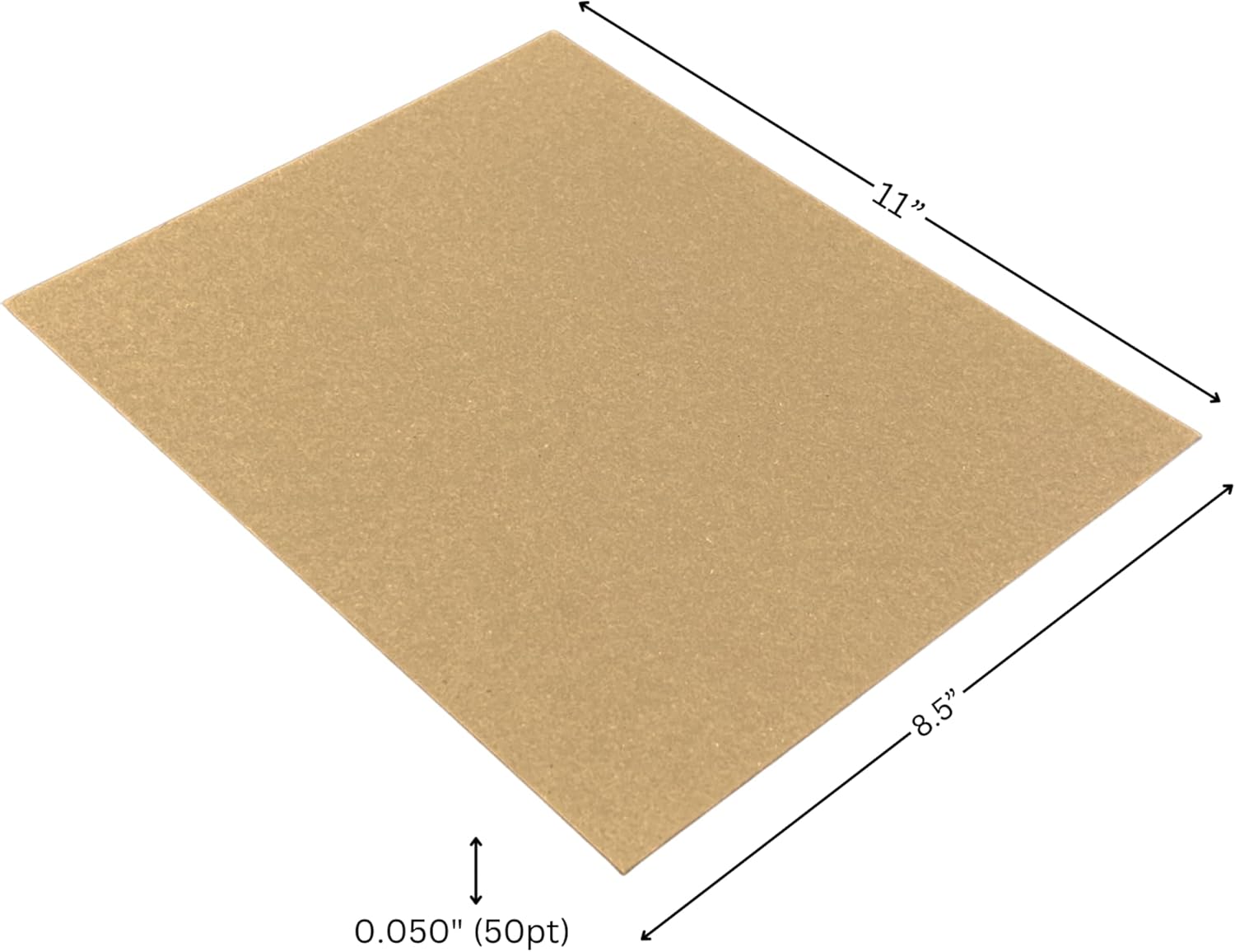 ARTCORR 50 hojas de aglomerado de 8.5 x 11 pulgadas – 50 puntos (punto) – Grosor de 0.050 pulgadas – Pesadas – Hechas en Estados Unidos – Ideal para