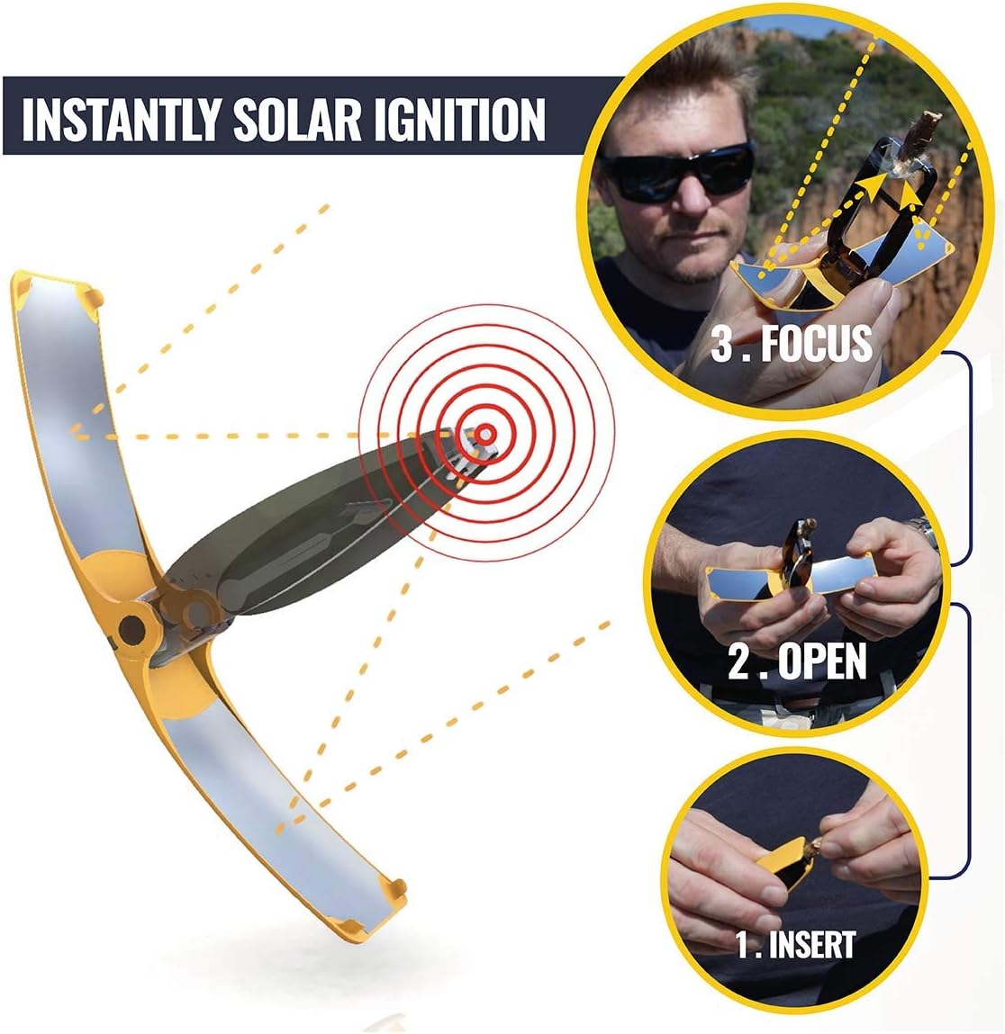 SUNCASE Gear Encendedor solar (amarillo)