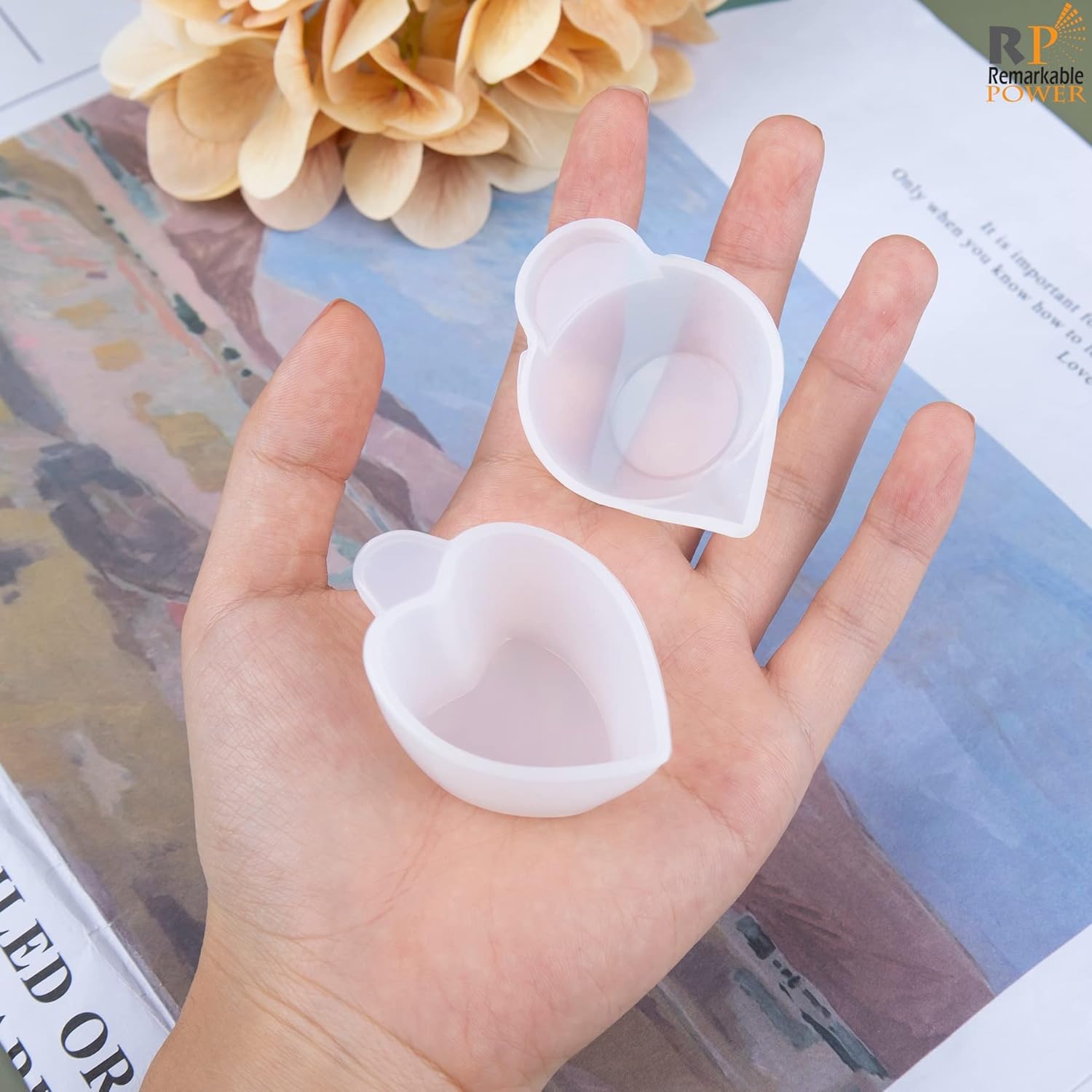 RP Remarkable Power, Paquete de 20 dispensadores de tazas de silicona para tazas medidoras pequeñas, cuencos para mezclar para manualidades de