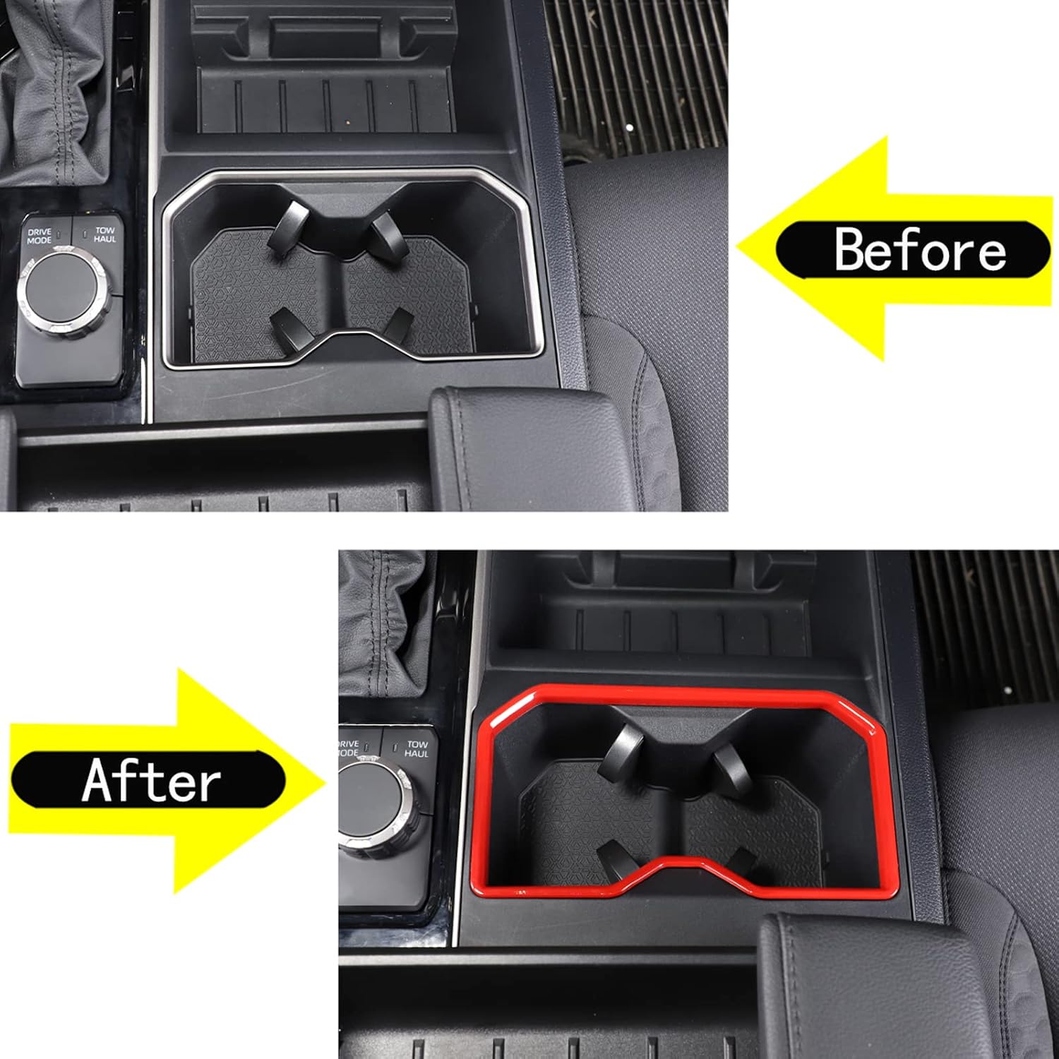 Soporte para portavasos de asiento delantero de automóvil, compatible con Toyota TundraSequoia 2022-2023, soporte para tazas de consola central de
