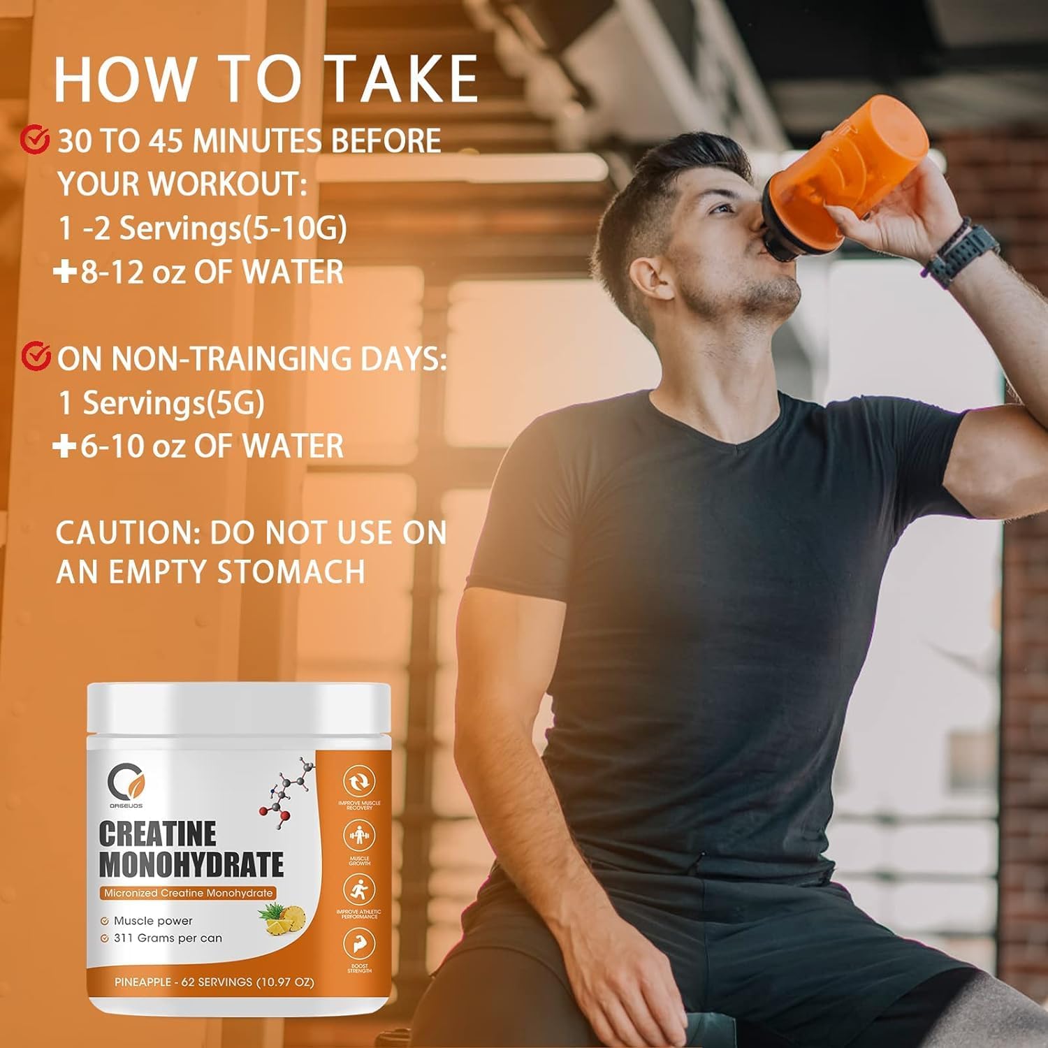 Creatina para mujeres y hombres, creatina micronizada monohidrato en polvo, reduce el tiempo de recuperación, aumenta la masa muscular magra,
