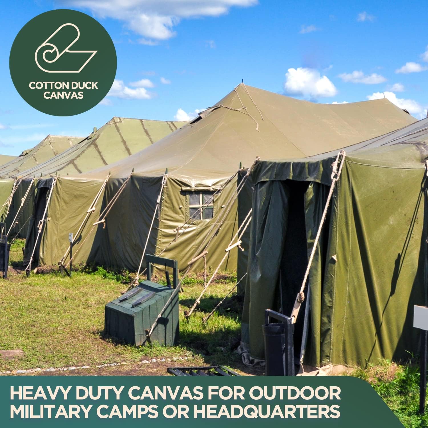 CCS CHICAGO CANVAS & SUPPLY – Lona impermeable resistente, extraduradera, para varios usos, funda de lona de campamento con ojales inoxidables para