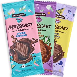 Beast Bar – Barras de chocolate con almendras, chocolate original, chocolate con leche (paquete de 3) Beast Bar – Barras de chocolate con almendras, chocolate original, chocolate con leche (paquete de 3)