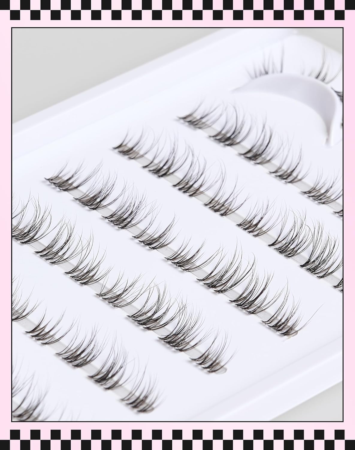 DY20 – Extensiones de pestañas individuales en racimo de visón natural, pequeñas y medias pestañas postizas 34, extensiones de pestañas postizas