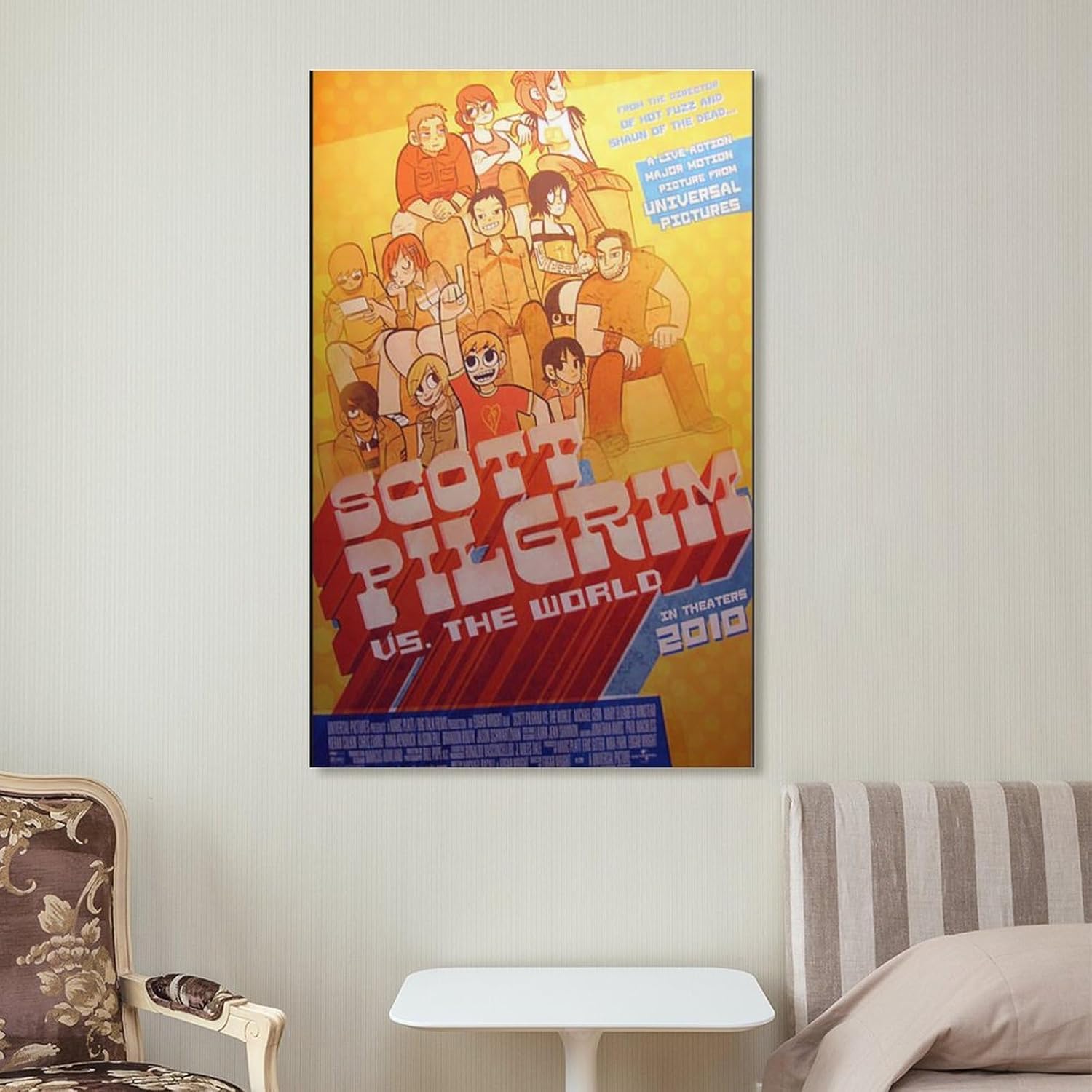 Scott Pilgrim Vs. The World – Póster de película clásica (16) póster, pintura decorativa, lienzo, arte de pared, póster de sala de estar,