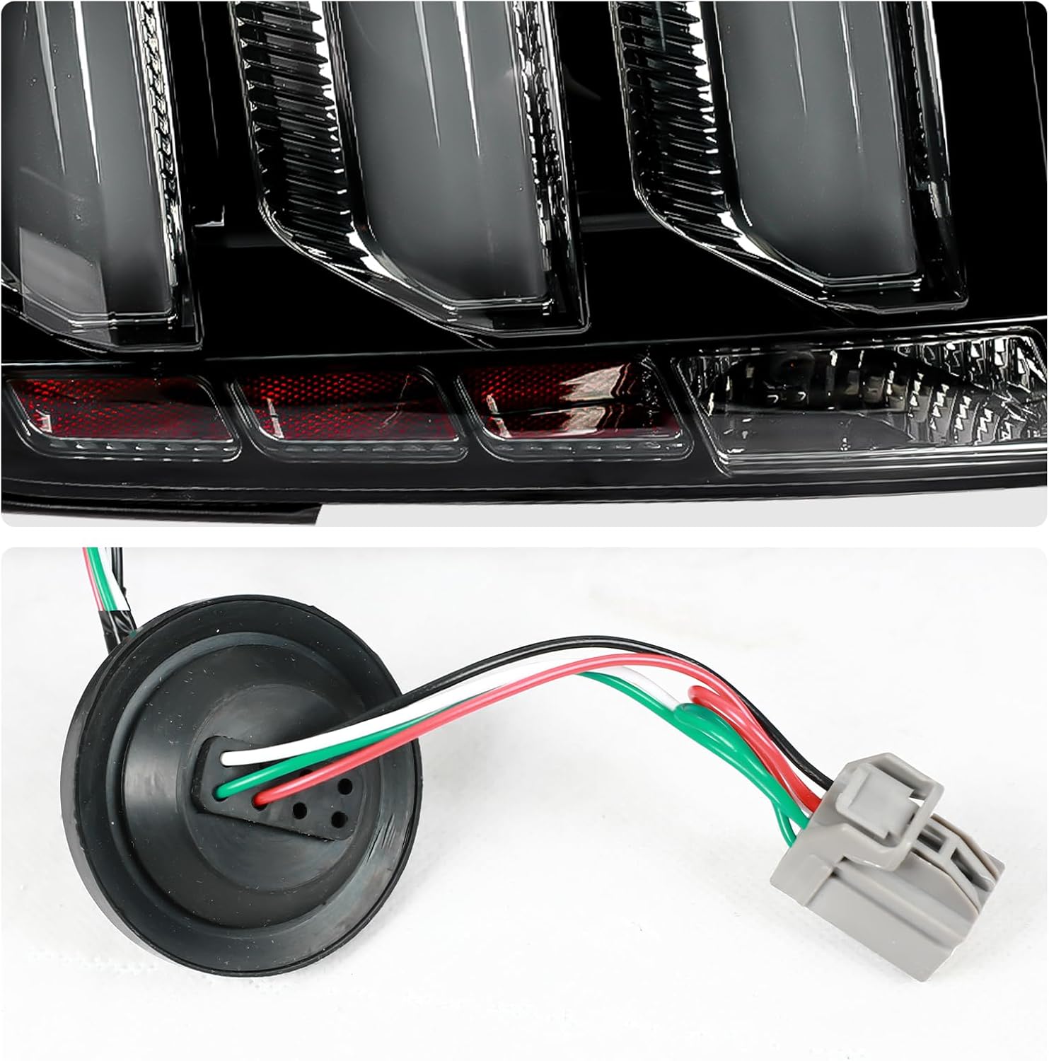 Conjunto de luz trasera ahumada compatible con Mustang 2005 2006 2007 2008 2009, lámparas LED de señal secuencial derecha e izquierda