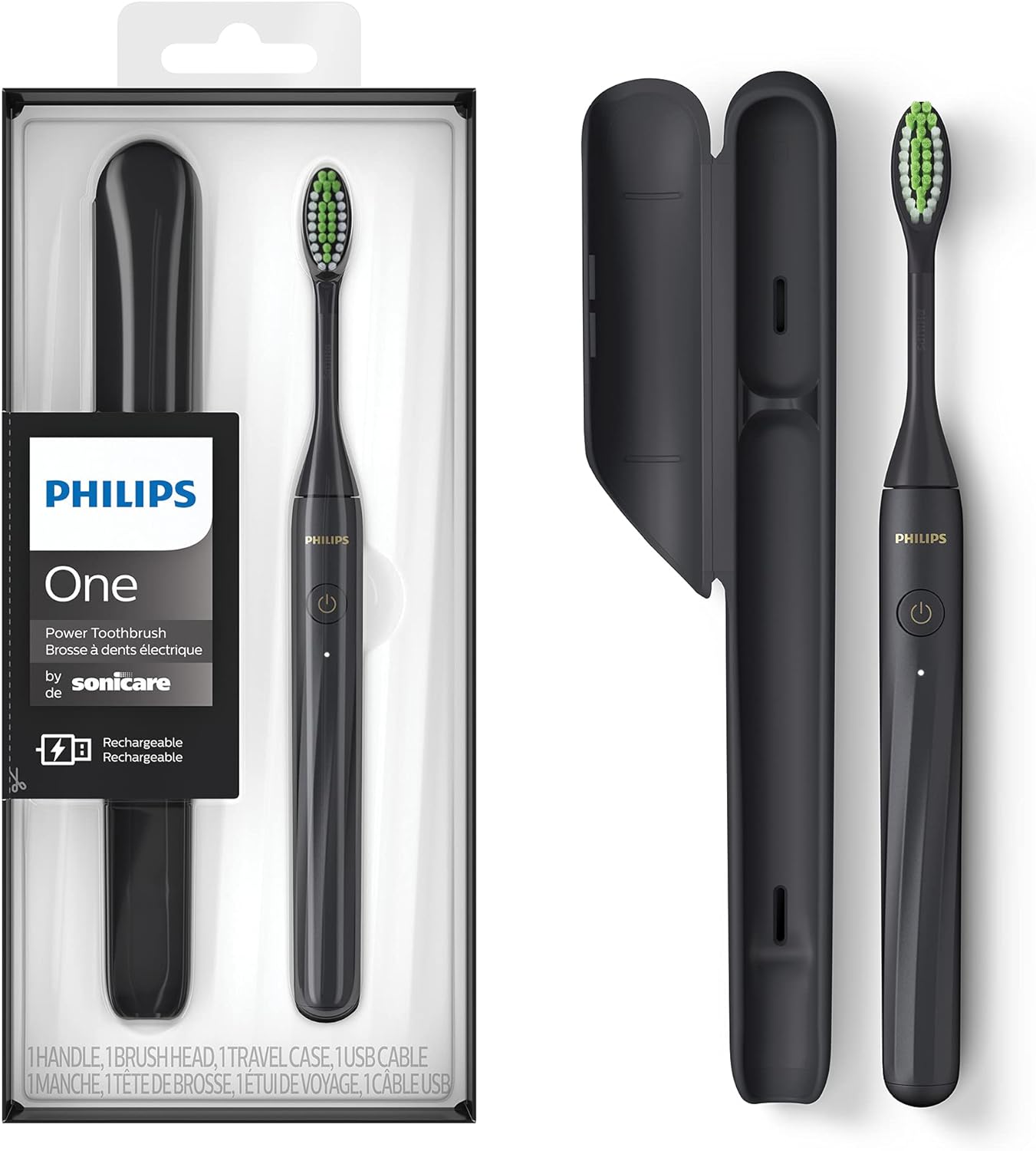 Philips Sonicare Cepillo de dientes recargable One by Sonicare, Shadow, HY120026