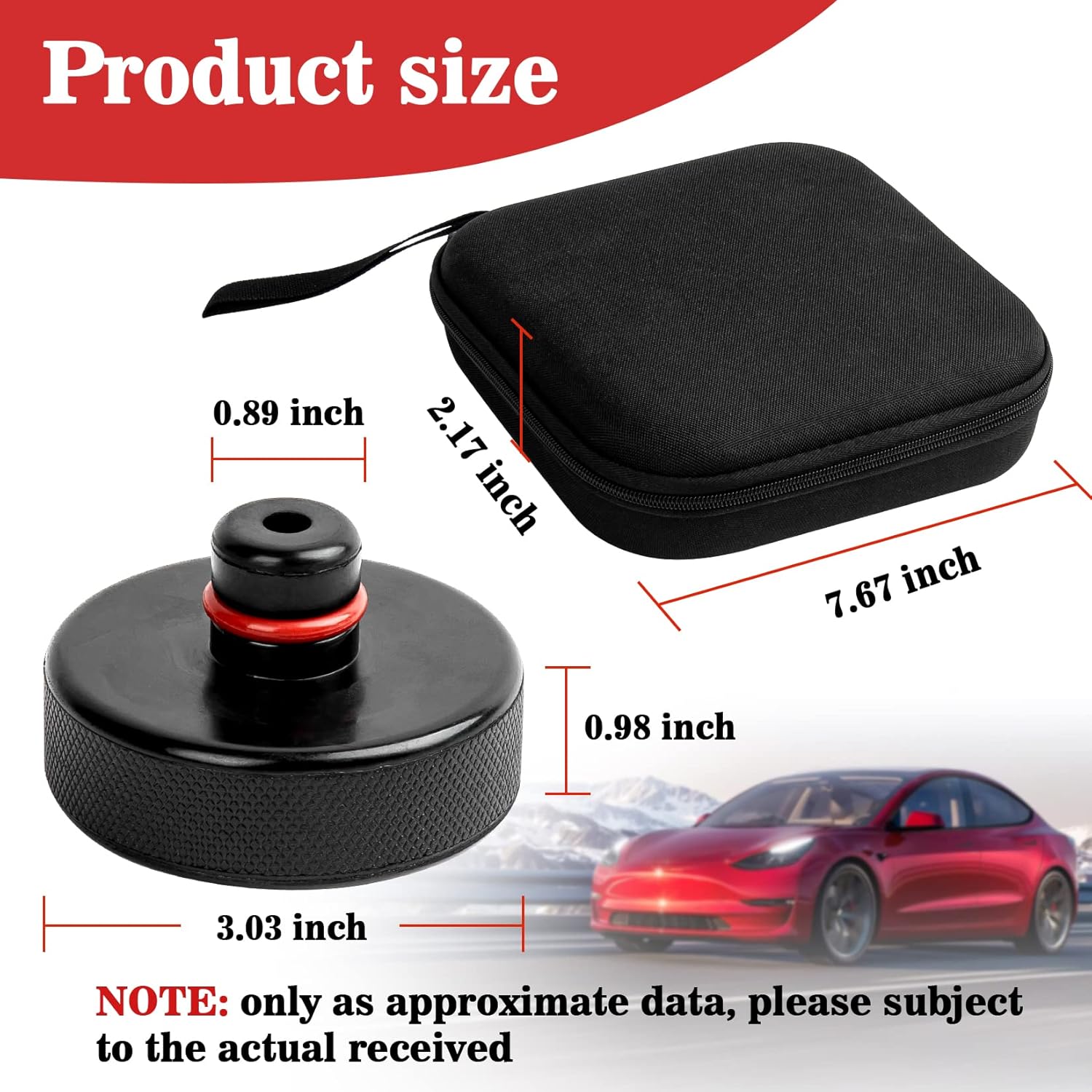 psler Jack Pad para Tesla 3YXS – Disco de elevación para Tesla Model 3 Y X S Accesorios Quick Floor Jack Stand Rubber Pad Car Tire Lift Jack Point