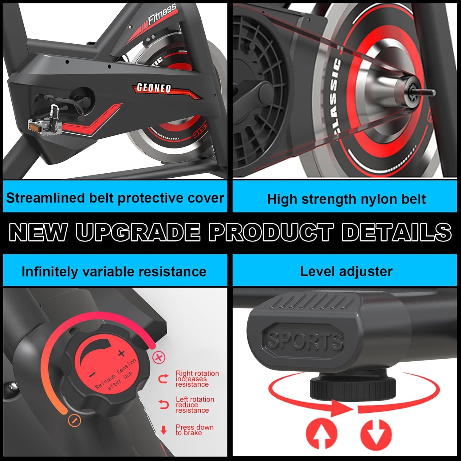 Bicicleta de ejerciciobicicleta estática de resistencia magnética para el hogar, bicicleta estática para interiores, bicicleta cardiovascular con