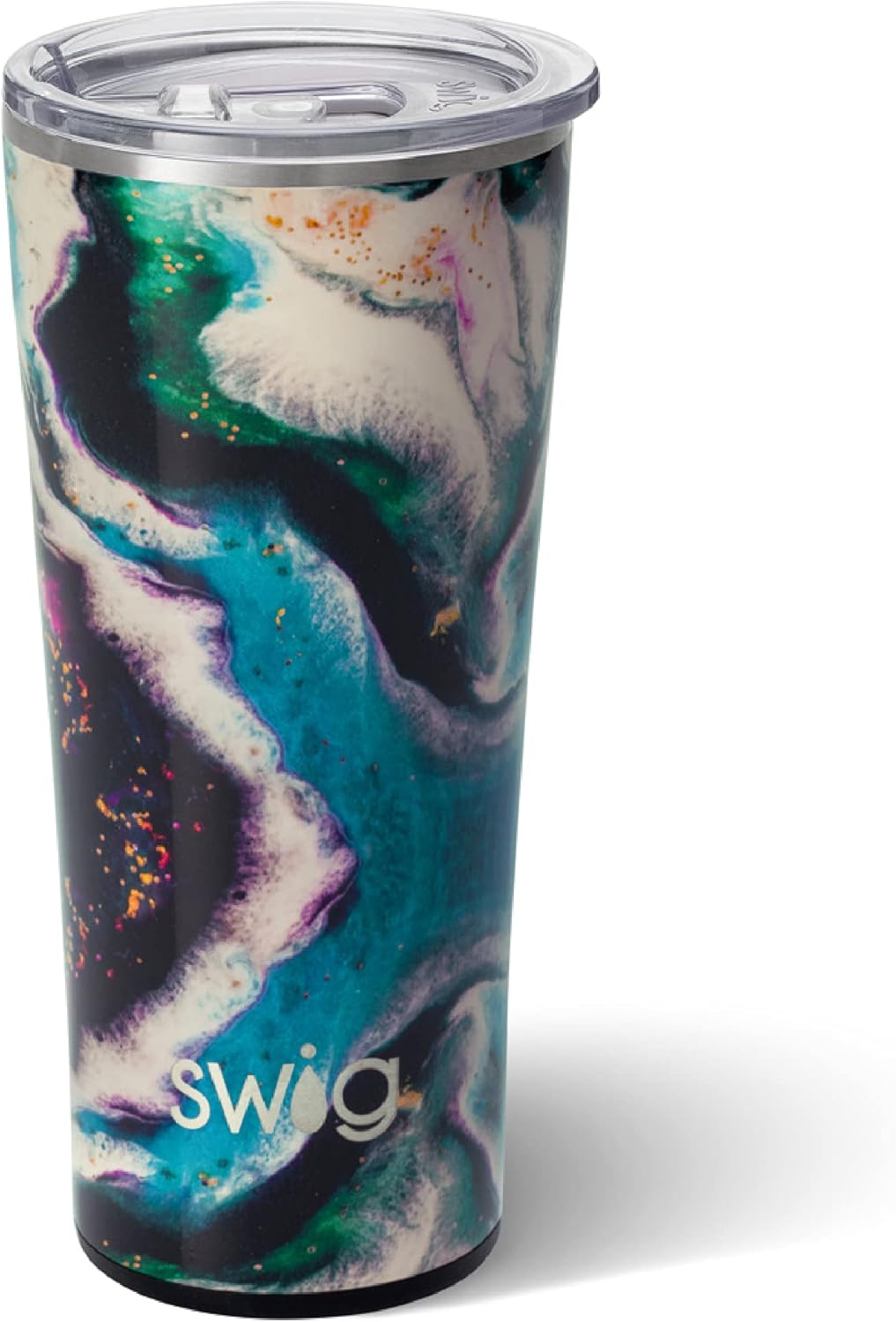 Swig Life – Vaso térmico con tapa de acero inoxidable y con triple aislamiento, doble pared y sellado al vacío, apto para el lavavajillas, vaso