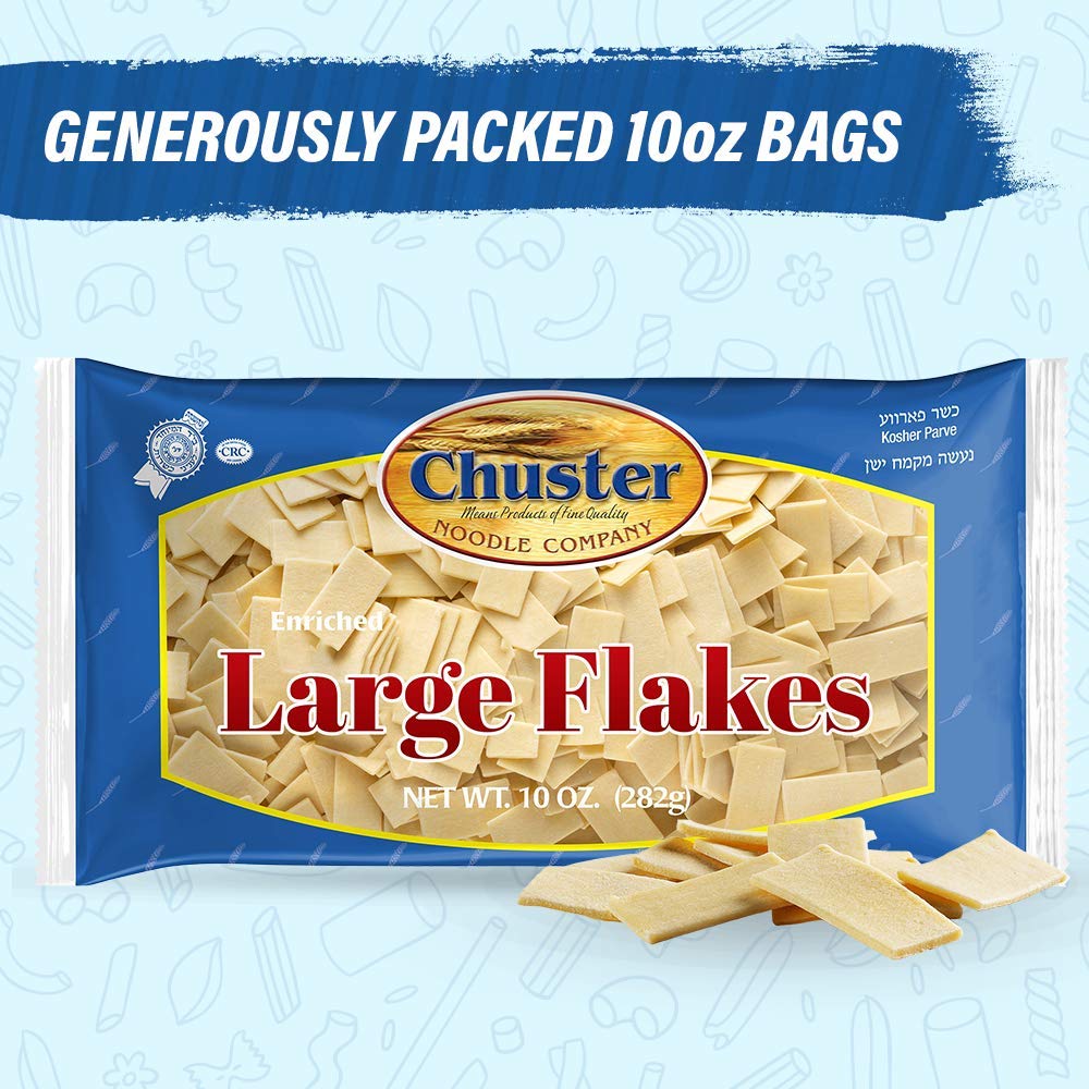 Chuster – Copos de pasta estilo Quadretti de forma cuadrada  Paquete de 3 a granel (10 onzas)  Mini fideos enriquecidos para sopas, guisos, consomé