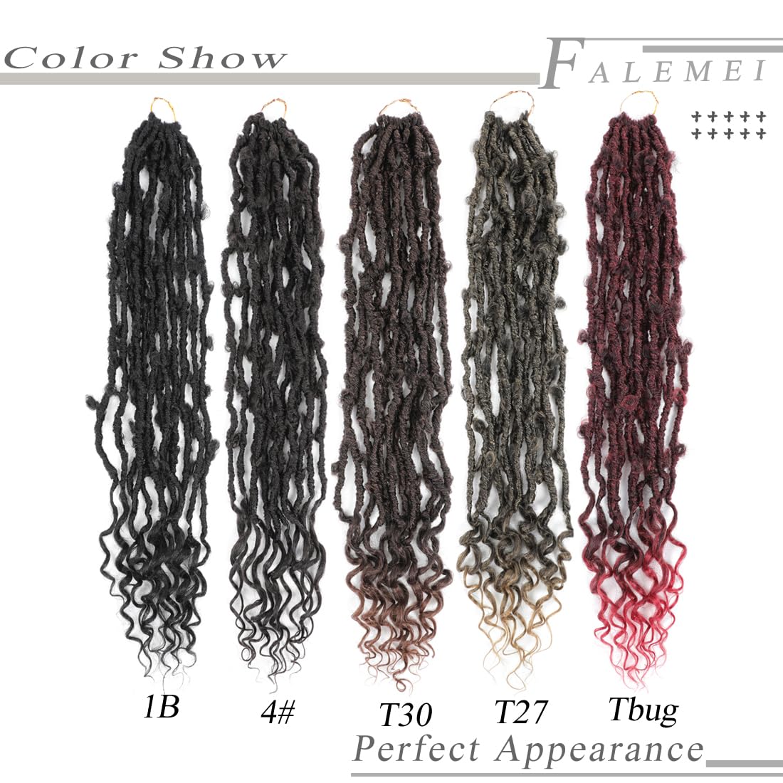 Cabello de ganchillo Butterfly Locs con extremos rizados de 24 pulgadas, 6 paquetes de 6 paquetes de rastas largas preenrolladas de mariposa suaves