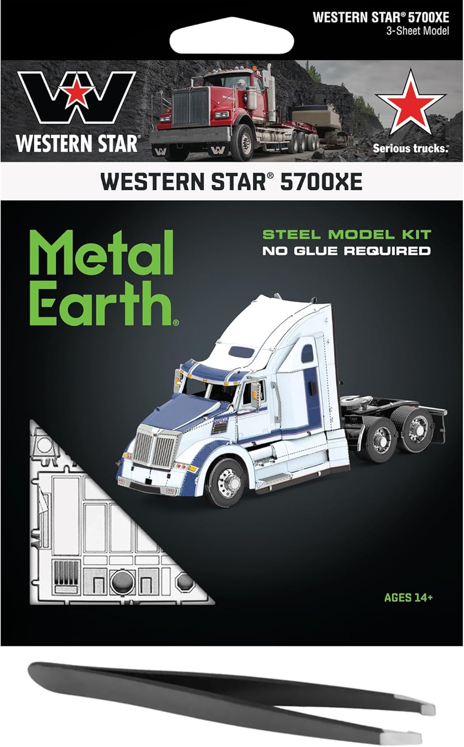 Metal Earth Fascinations Western Star 5700XE Kit de modelo de metal 3D con pinzas