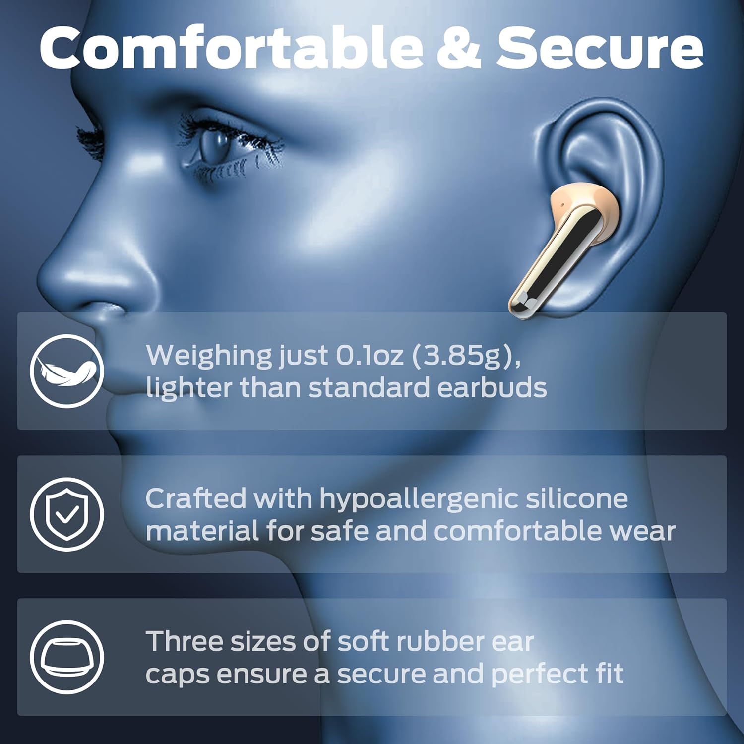 Monster N-Lite 203 AirLinks – Auriculares inalámbricos, Bluetooth 5.3, estéreo de alta fidelidad, auriculares inalámbricos con reproducción de 30