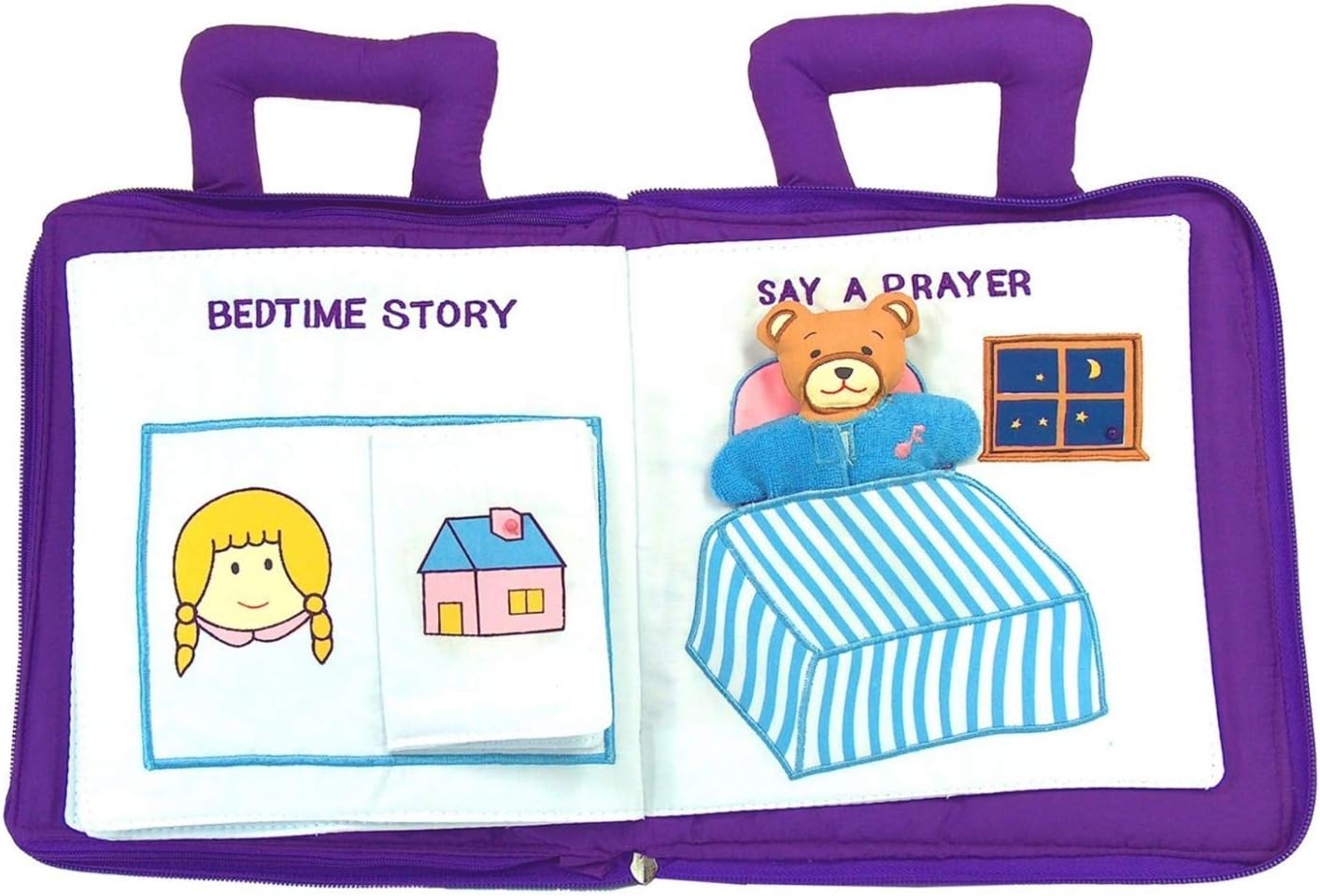 Libro de canción de cuna personalizado y buenas noches para dormir, libro silencioso de Brahms’ Lullaby Musical Soft Book  Libro interactivo de