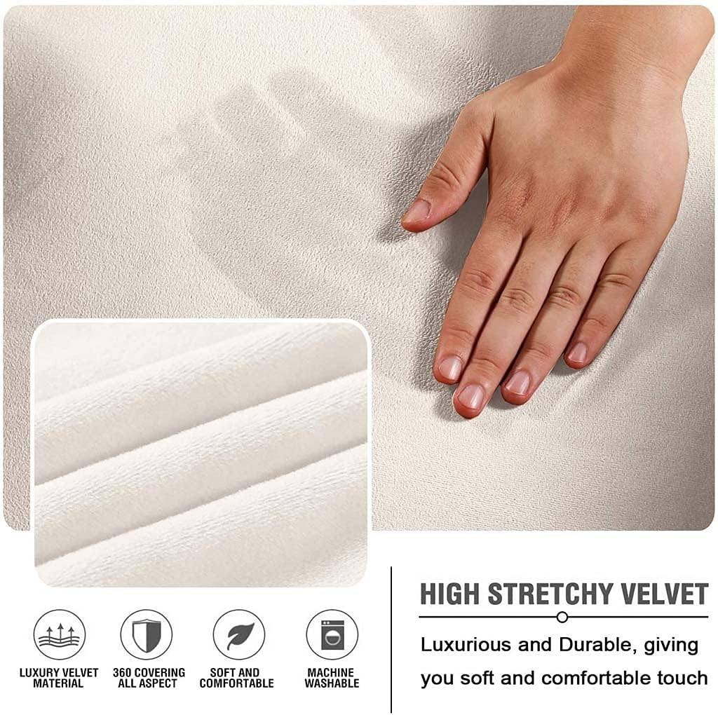 XMAYODS Funda de terciopelo para sofá sin brazos, plegable, funda para futón, lavable, extraíble, elástica, protector de muebles (color  K)