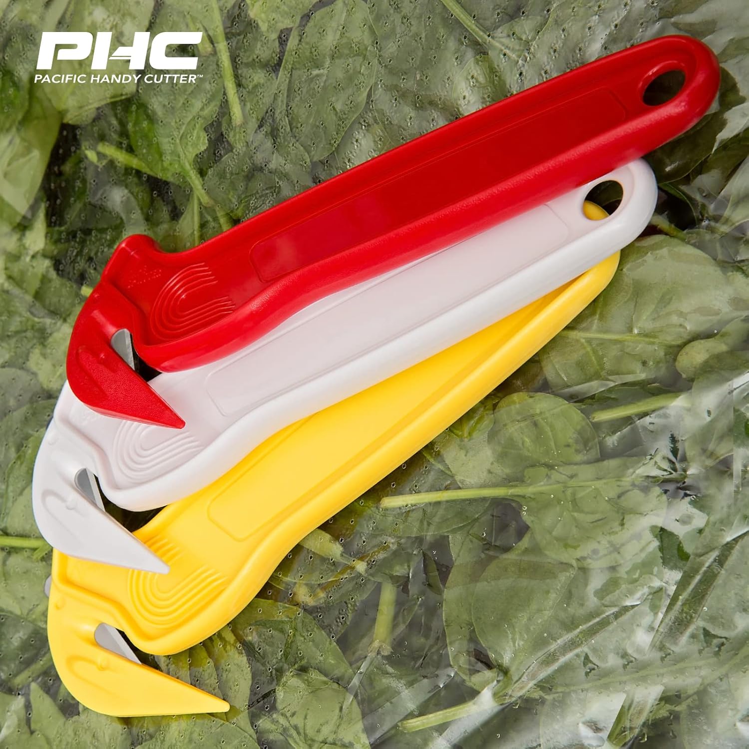 Pacific Handy Cutter DFC364 – Cortador seguro para alimentos con certificado NSF blanco con divisor de cinta sin cuchillas, corte seguro y eficiente