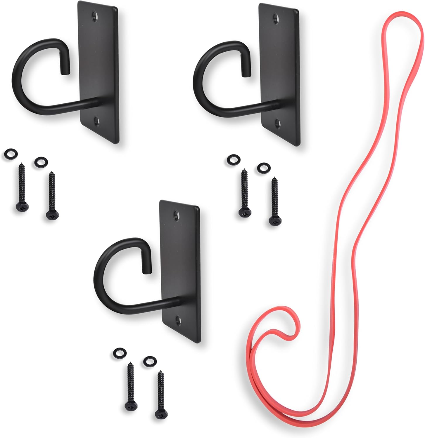 Anclaje de pared de banda de resistencia  Paquete de 3 ganchos montados en la pared para bandas de resistencia  Anclajes de pared para ejercicio en