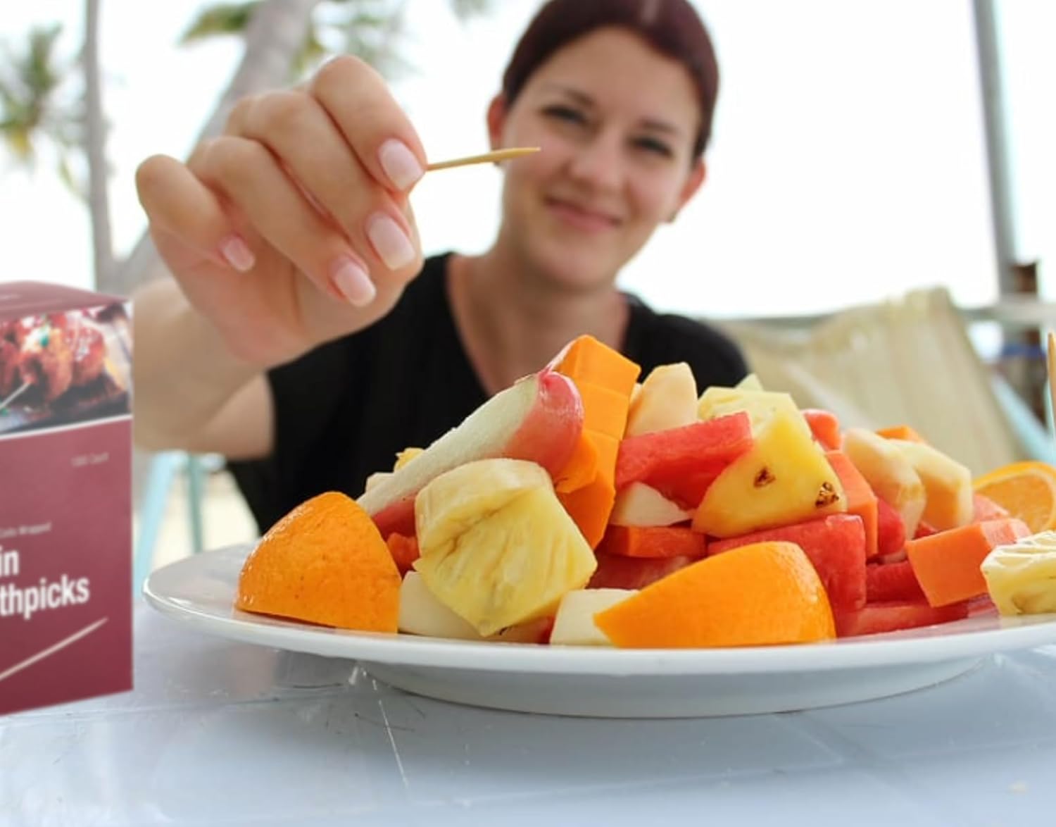 Palillos de dientes  Palillos de madera envueltos individualmente en violonchelo  Palillos de dientes envueltos para aperitivos, cócteles, frutas