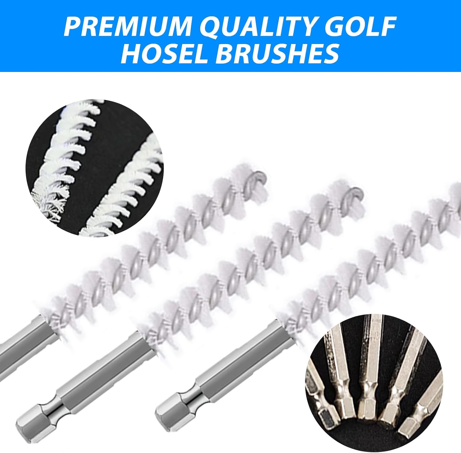 Cepillo de cabeza de palo de golf de 4 piezas, herramienta de limpieza de cepillo de alambre para palos de golf, perfecto para casquillos y ejes,