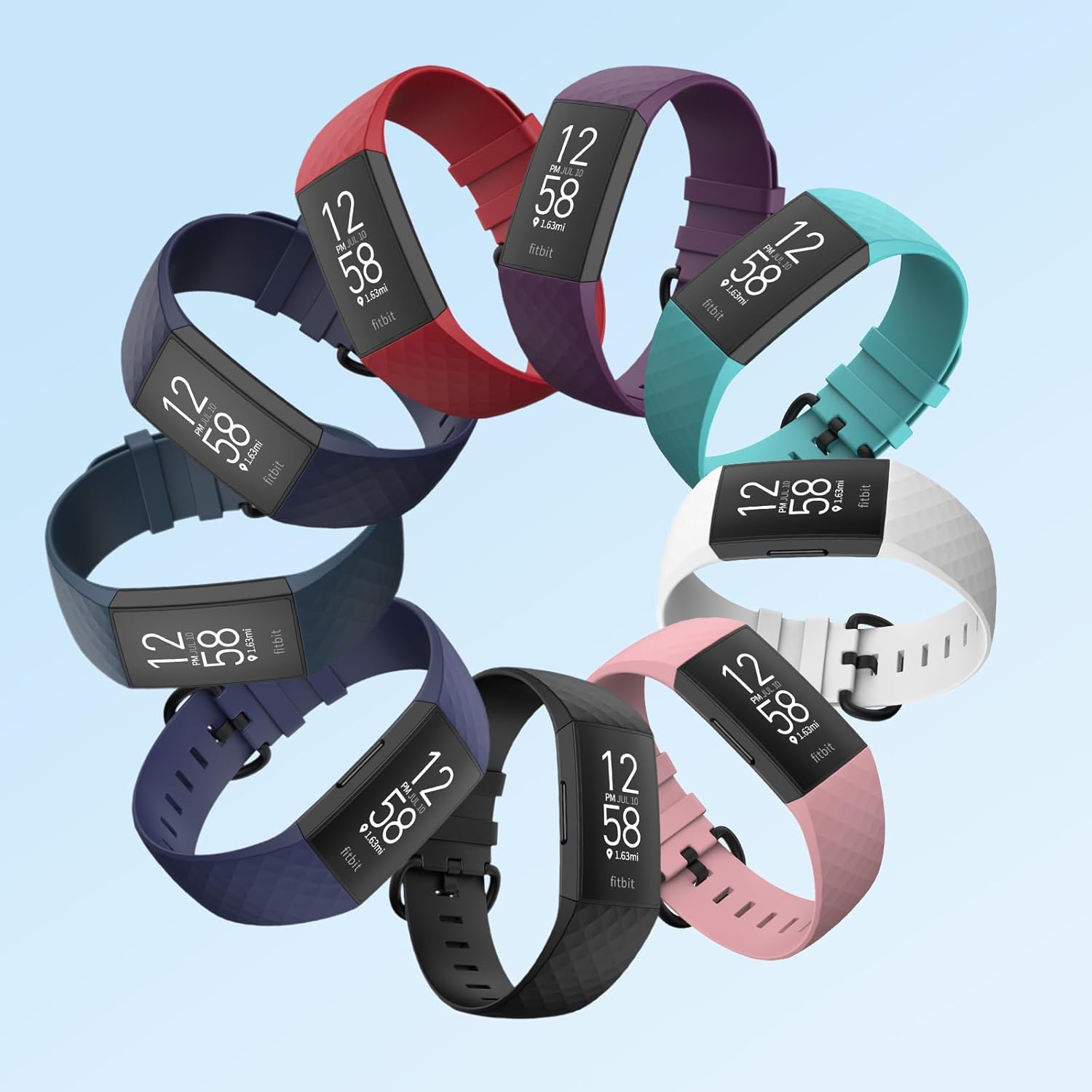 Paquete de 2 correas impermeables compatibles con Fitbit Charge 3, Fitbit Charge 4, Fitbit Charge 3 SE, pulseras deportivas suaves clásicas de