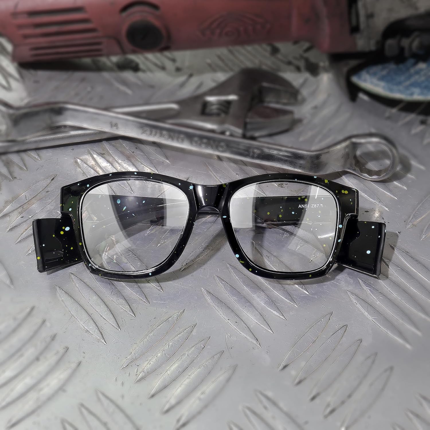 UKNOW Gafas de seguridad  Lentes antivaho  Protección ocular con escudos laterales  Anteojos protectores ANSI Z87.1  Protección UV