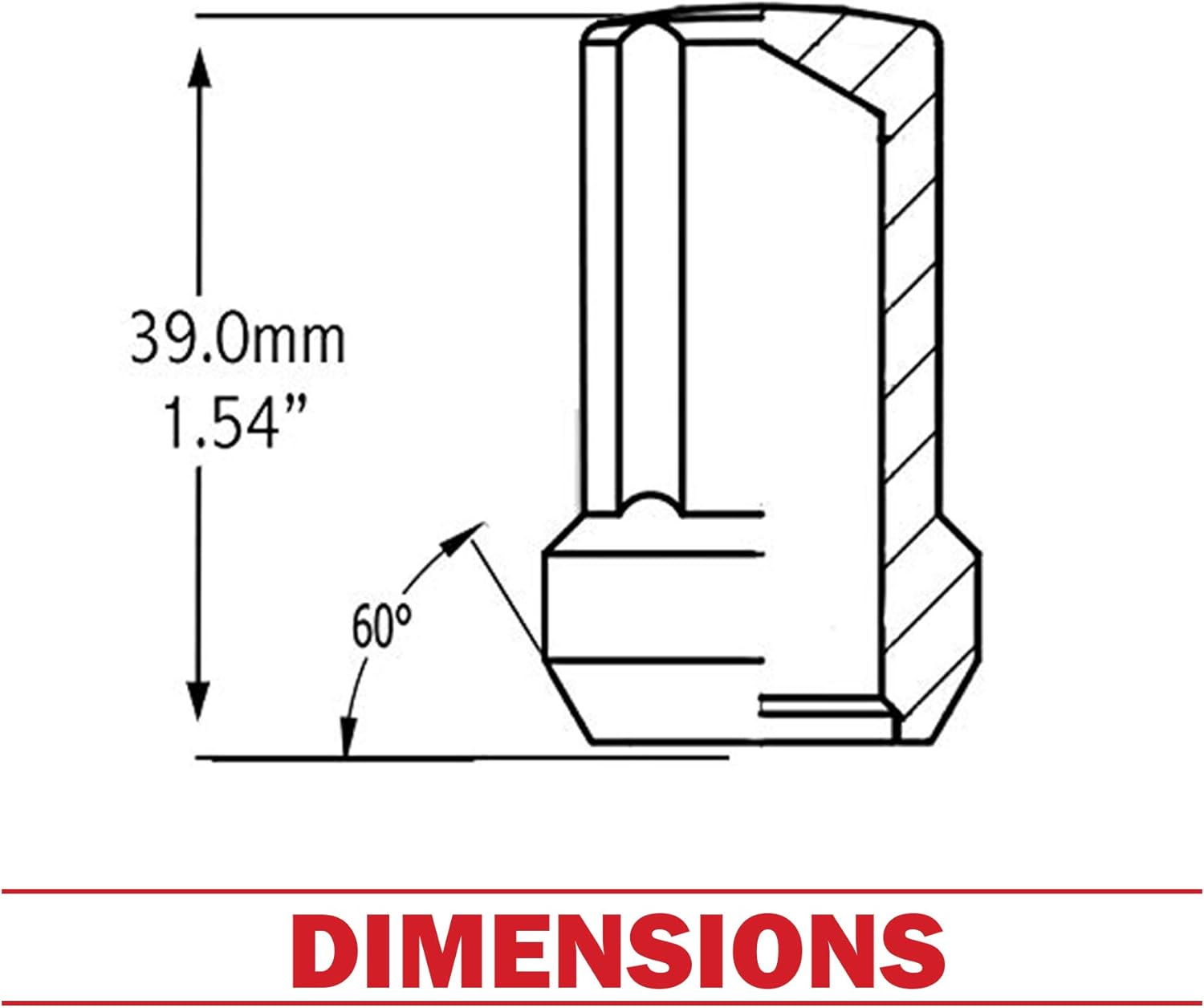 Wheel Accessories Parts Juego de 20 tuercas cromadas de 916 de 1.50 pulgadas de largo, con bloqueo de diámetro pequeño para camión de 916 pulgadas
