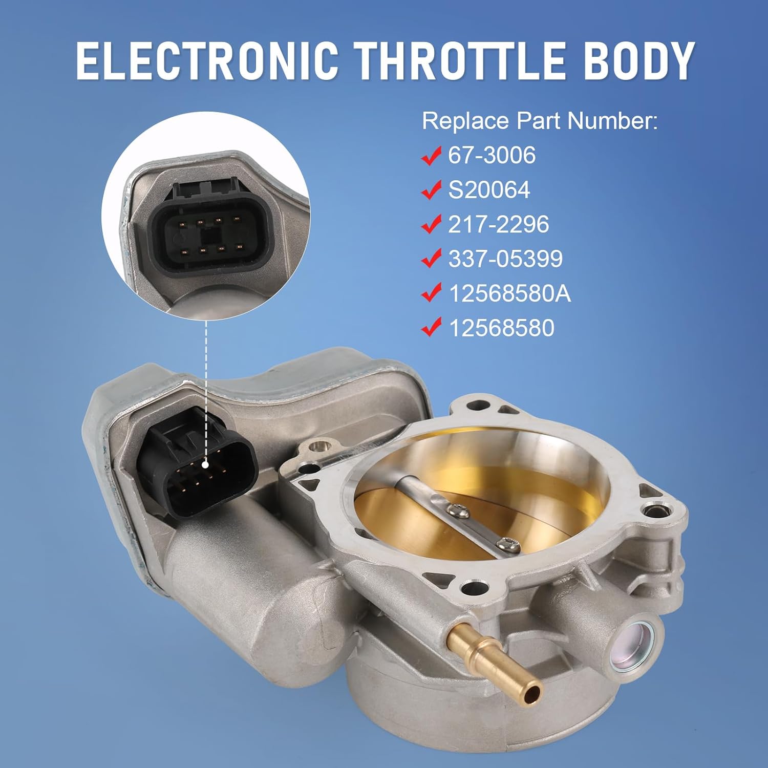 Cuerpo electrónico del acelerador compatible con Buick Rainier Chevy Colorado Impala, Monte Carlo, Trailblazer GMC Canyon Envoy Hummer H3Pontiac