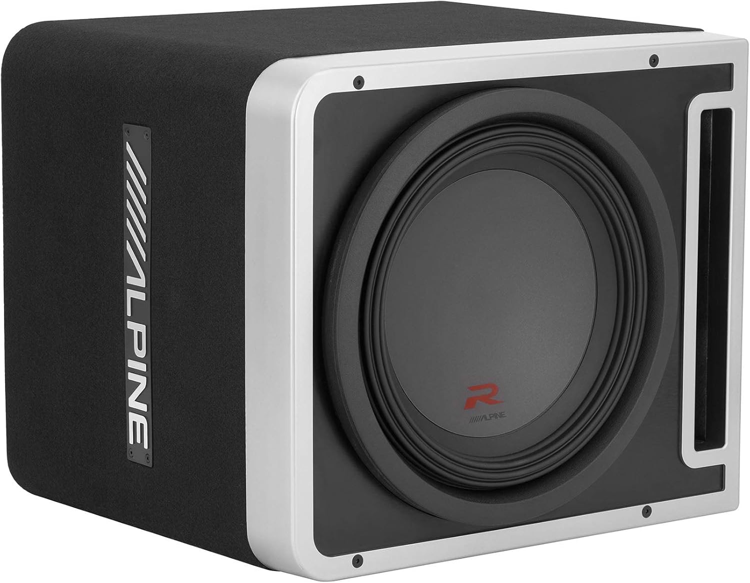 Alpine R-SB12V Recinto de subwoofer de 12 pulgadas, R-A75M amplificador mono de 750 vatios