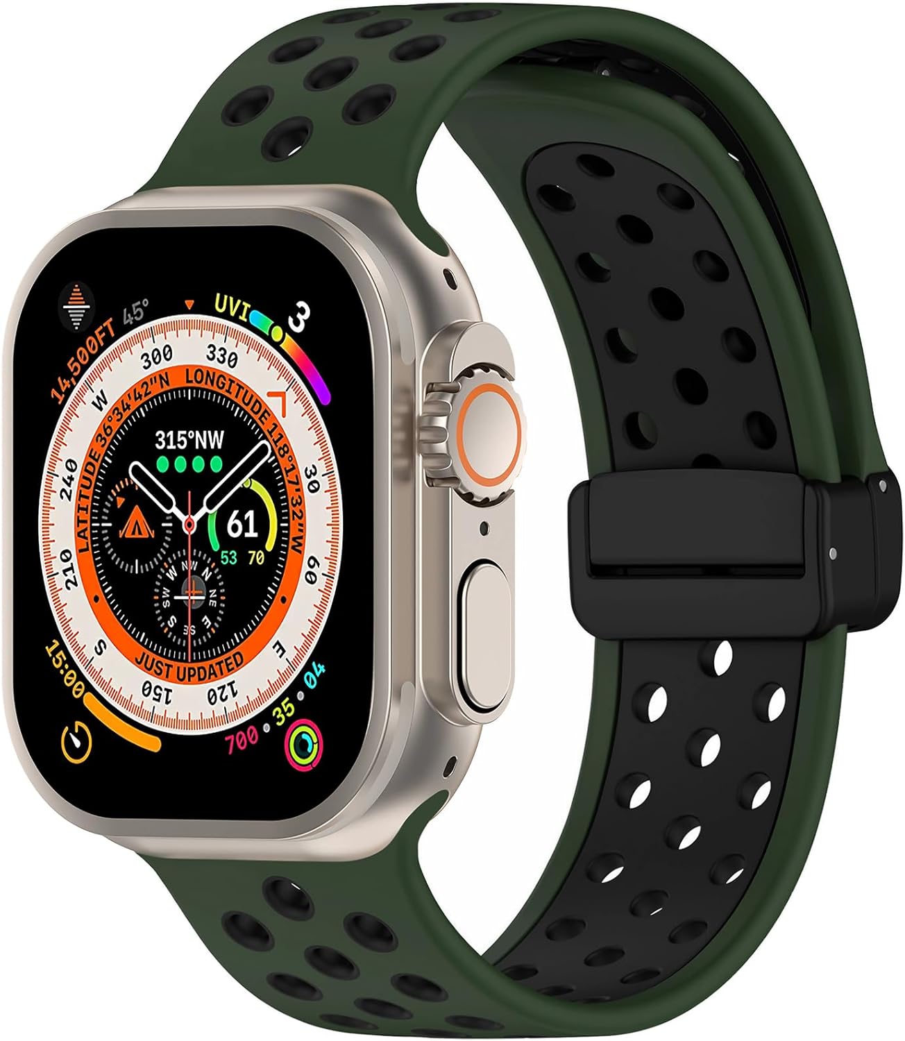 Eiavike Correa deportiva para correas de Apple Watch de 1.929 in, 1.772 in, 1.732 in, 1.654 in, 1.614 in, 1.575 in, 1.496 in, impermeable,