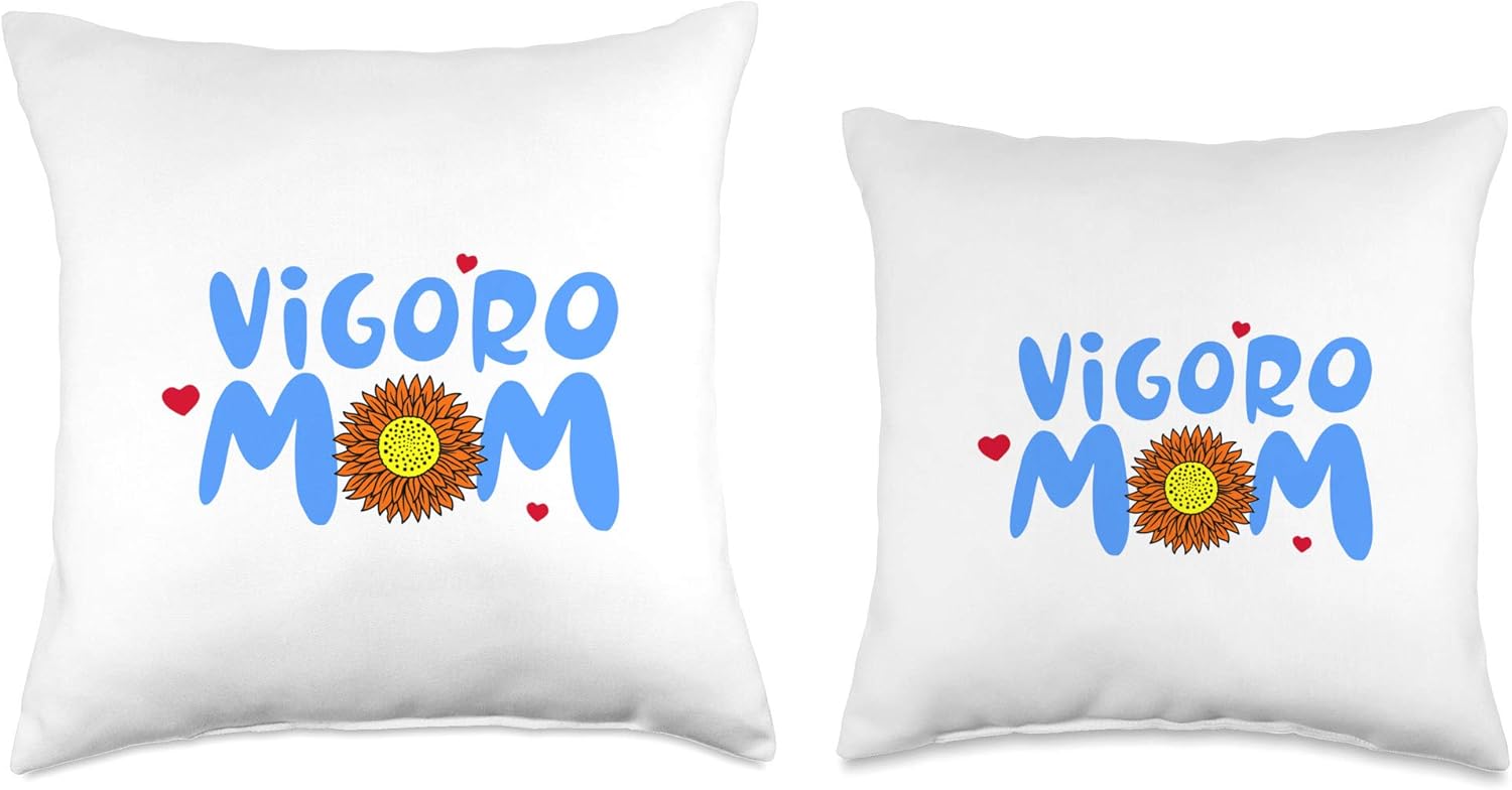Mom for Women Cute Vigoro – Almohada (16.0 x 16.0in), multicolor