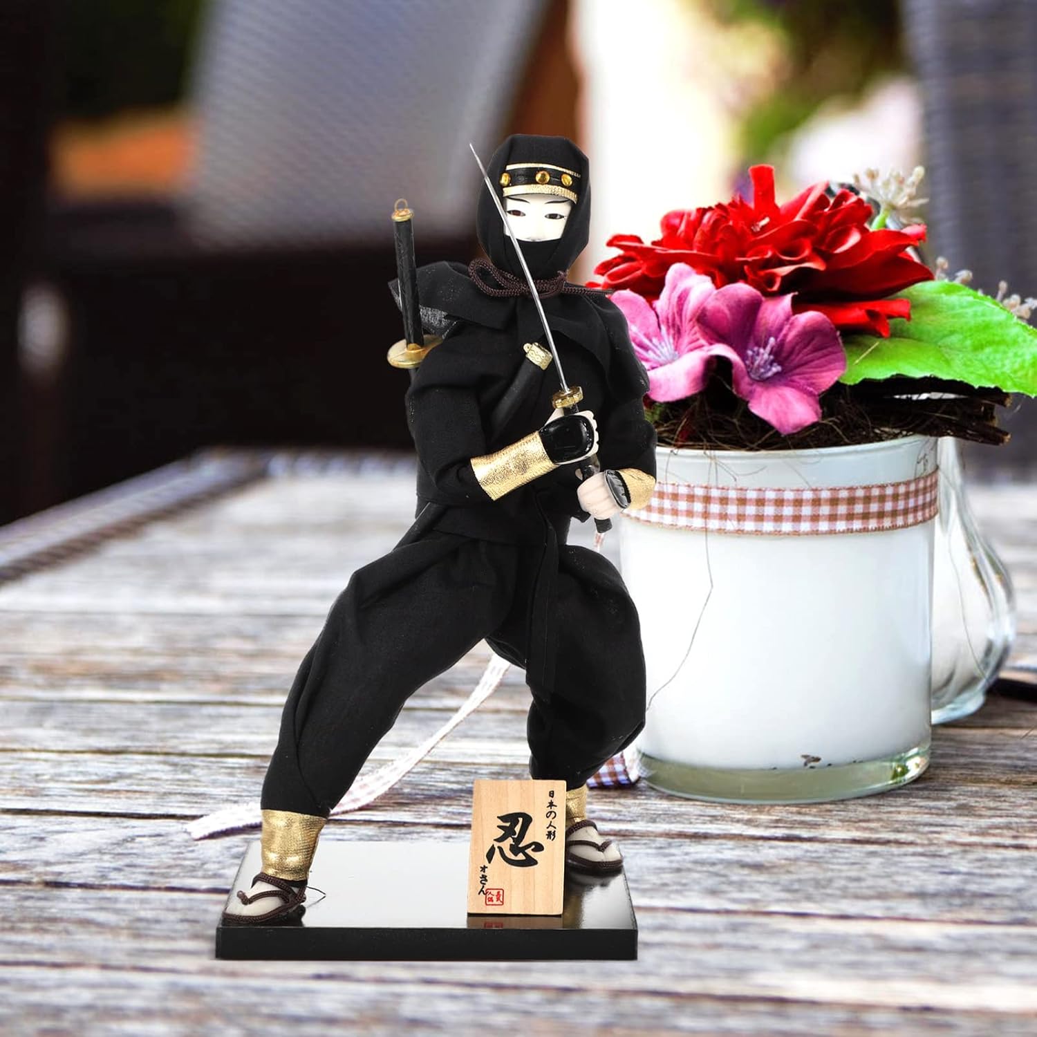 Toyvian Decoración para el hogar, decoración del hogar, figuras de acción Samurái, figura japonesa, muñecas japonesas de sushi, restaurante, adorno