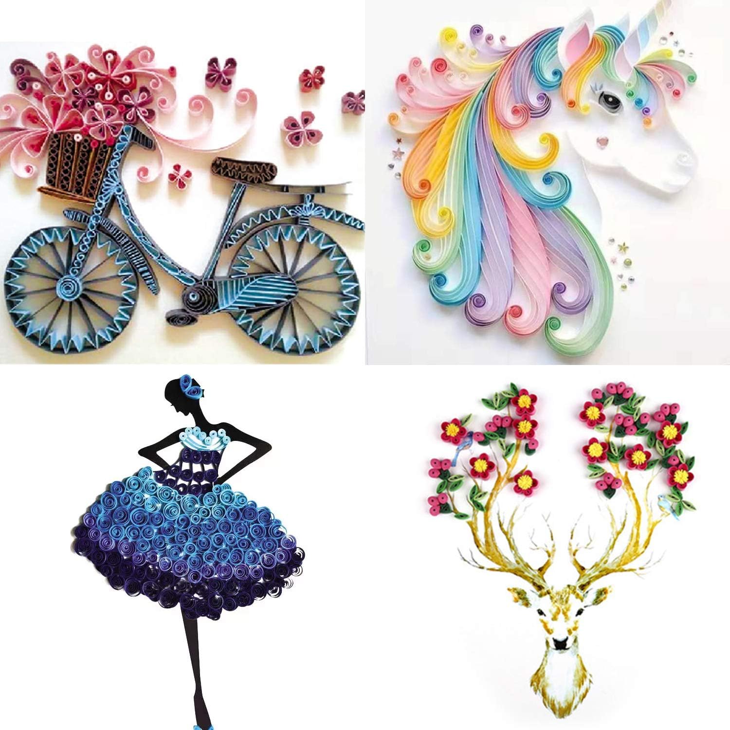 Konsait Paquete de 20 kits de accesorios de papel para plumas, papel de diseño de plumas, suministros para adultos, papel de arte, manualidades,