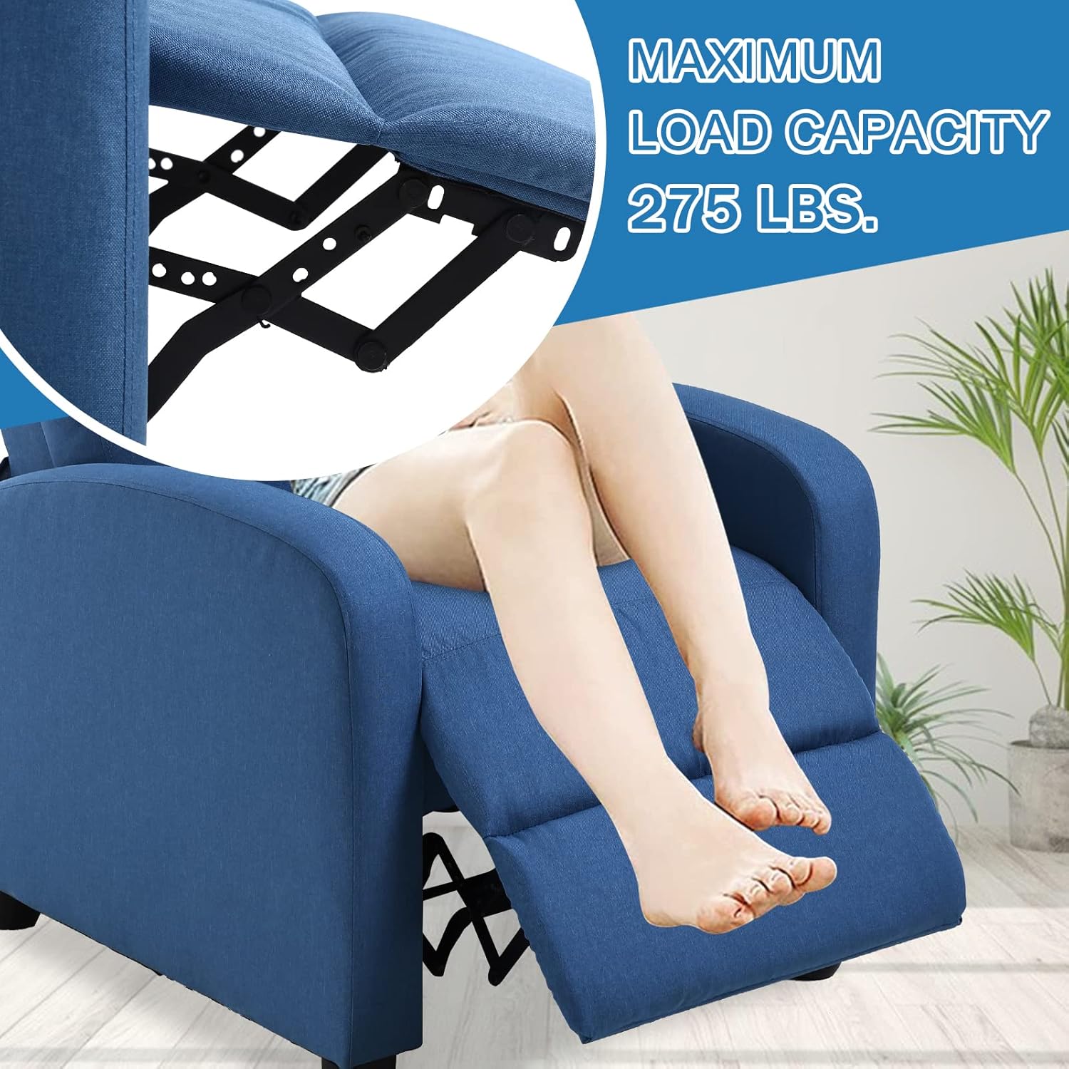 Sillón reclinable moderno reclinable para sala de estar, Winback, sofá individual, silla de lectura, asiento de cine en casa, sillón de masaje