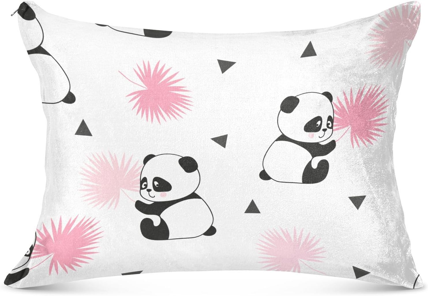 Emelivor Cute Panda Bears Throw Pillow Covers Velvet Pillow Covers Soft Cushion Covers Comfortable Pillowcases Decorative Pillows for Bed Couch Sofa