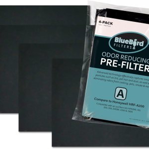 BlueBird Filters Kit de prefiltro de carbono HRF-A200, paquete de 4, compatible con los modelos Honeywell HPA200, HPA201, HPA202, HPA204, HPA250 BlueBird Filters Kit de prefiltro de carbono HRF-A200, paquete de 4, compatible con los modelos Honeywell HPA200, HPA201, HPA202, HPA204, HPA250