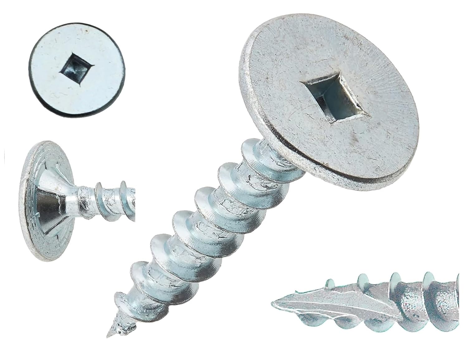 FastCap Professional PowerHead #10 Tornillo para madera, 1-14 pulgadas de longitud, cabeza de 916 pulgadas, autorroscante, recubierto de zinc,