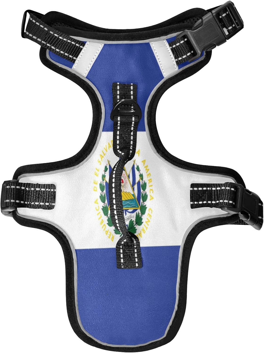 Arnés ajustable sin tirones para perros medianos, con correa, chaleco reflectante frontal con asa, fácil control para perros pequeños, medianos y