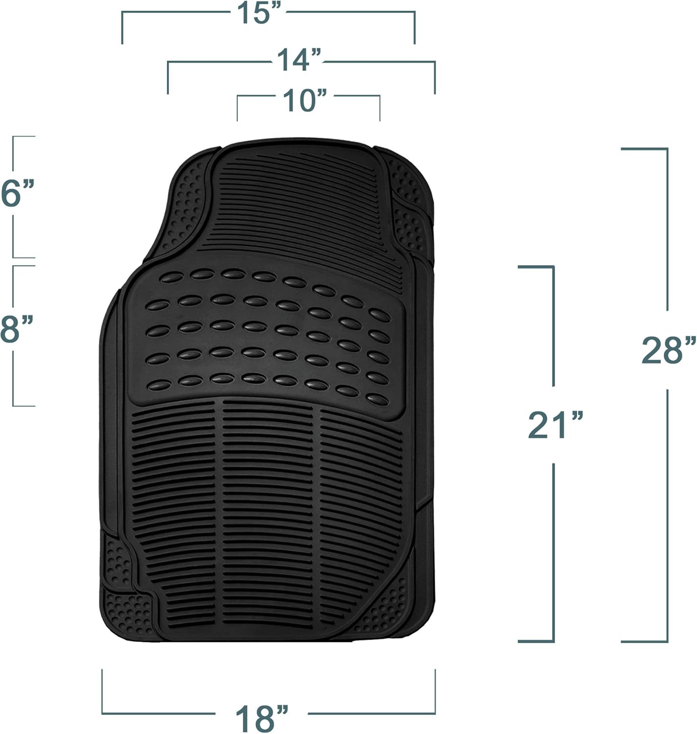 FH Group Cosmopolitan – Fundas de asiento de automóvil, protector rojo para bolsa de aire y fundas de asiento trasero divididas con alfombrillas de